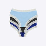 Tripack bikini rib detalle encaje