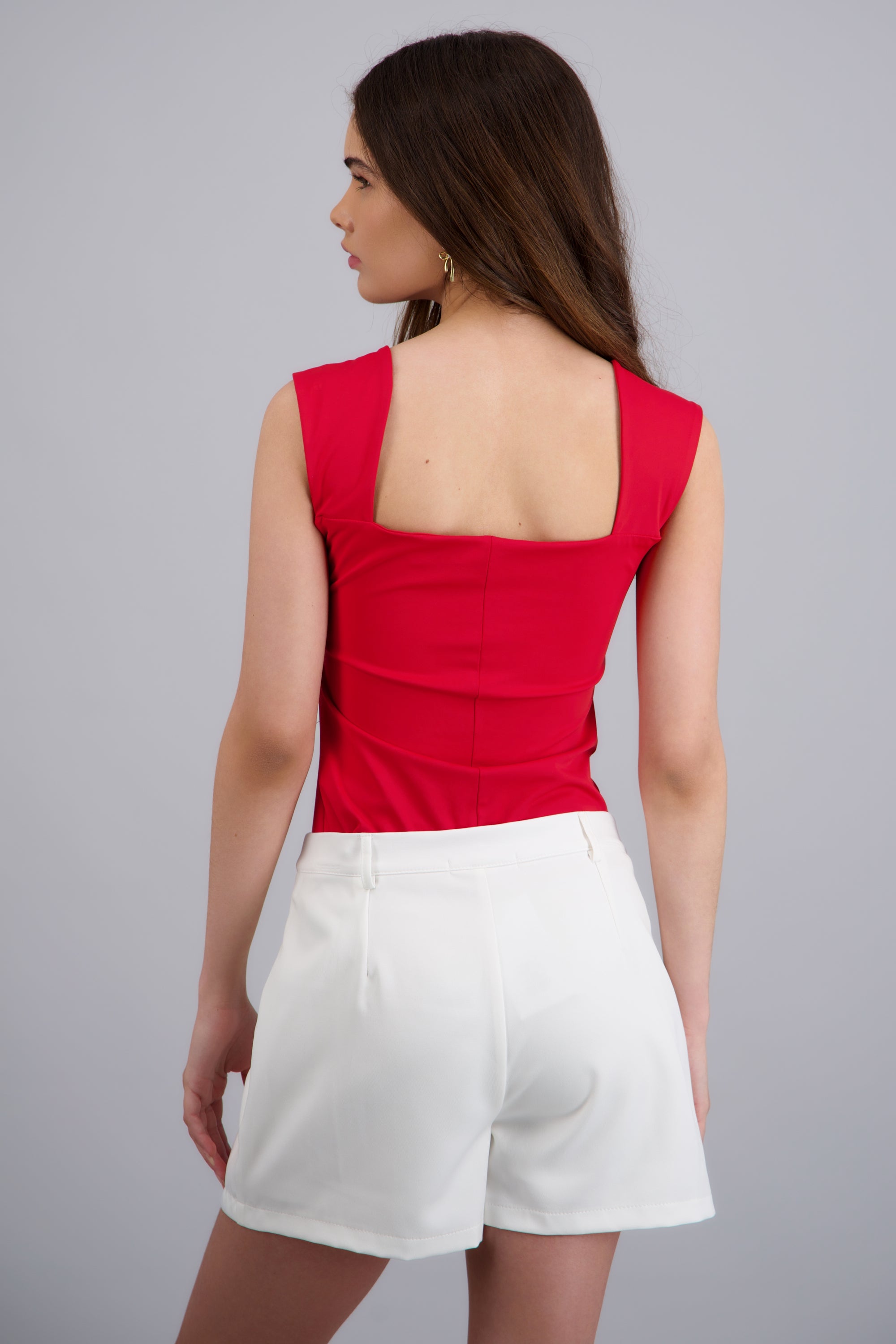 Top tirantes escote cuadrado ROJO