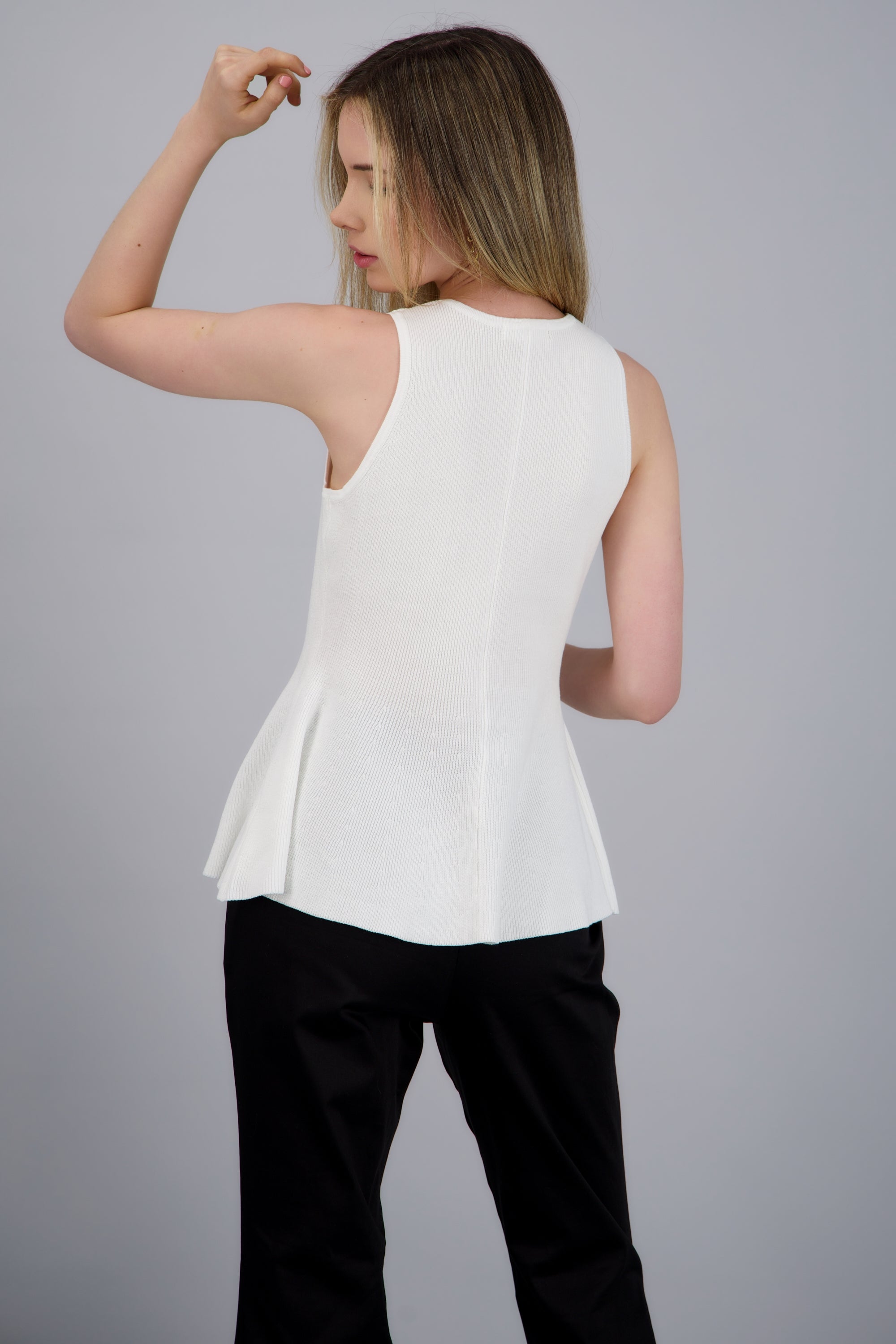 Blusa tejido ligero botones BLANCO