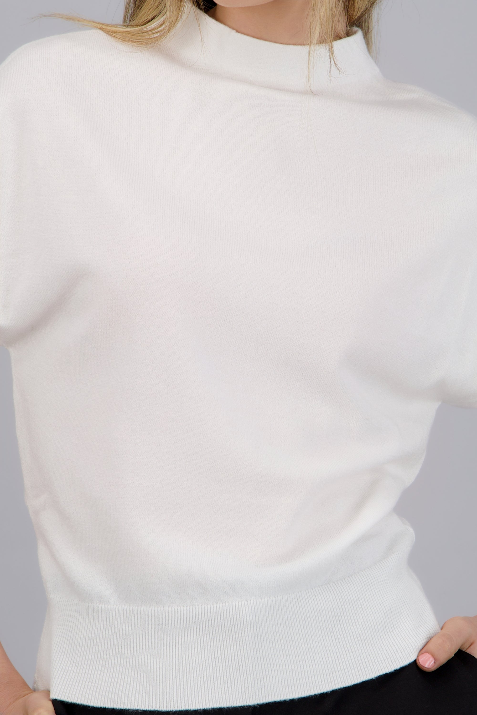 Top tejido ligero manga corta BLANCO