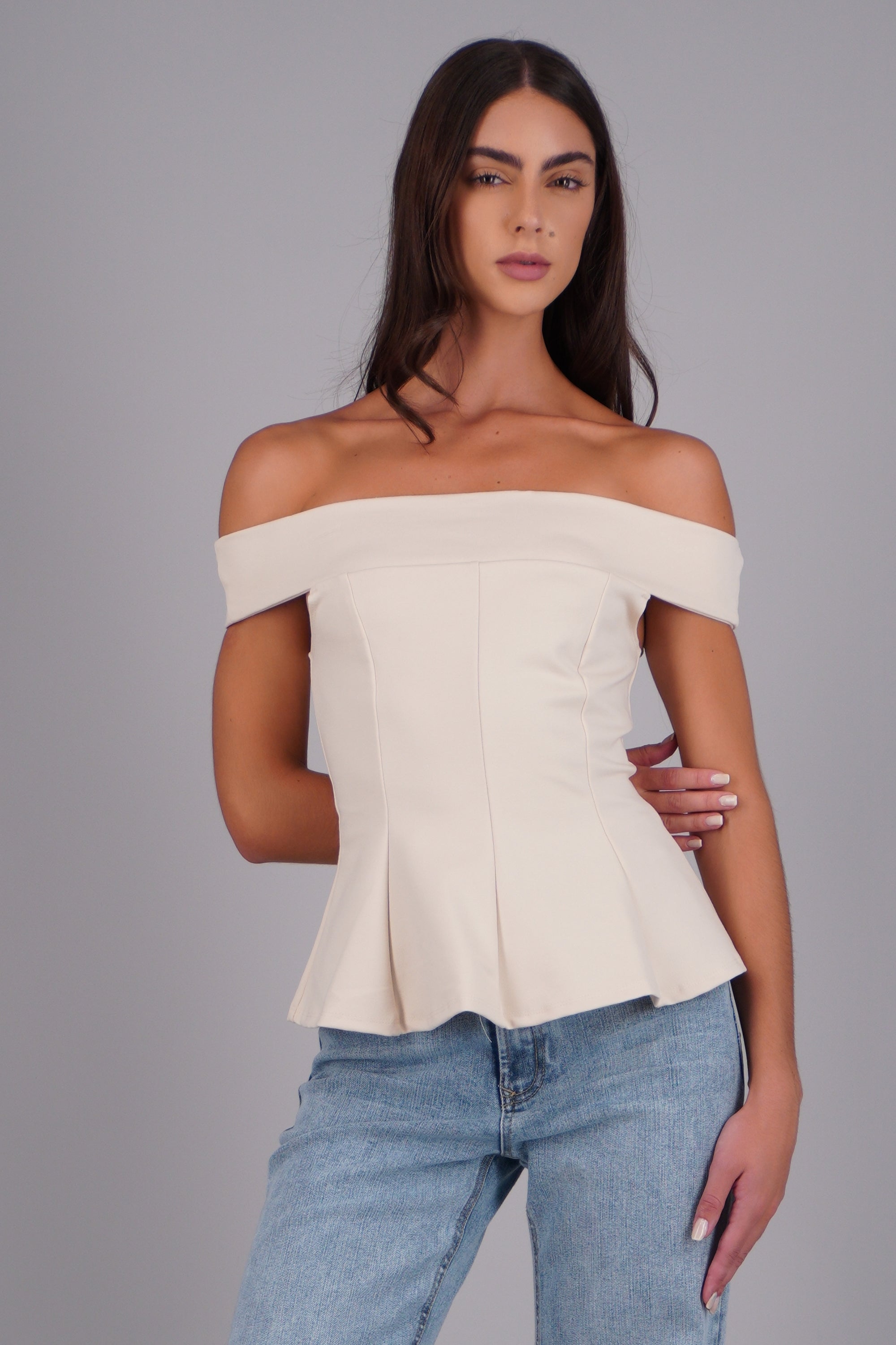 Top off shoulder peplum ARENA