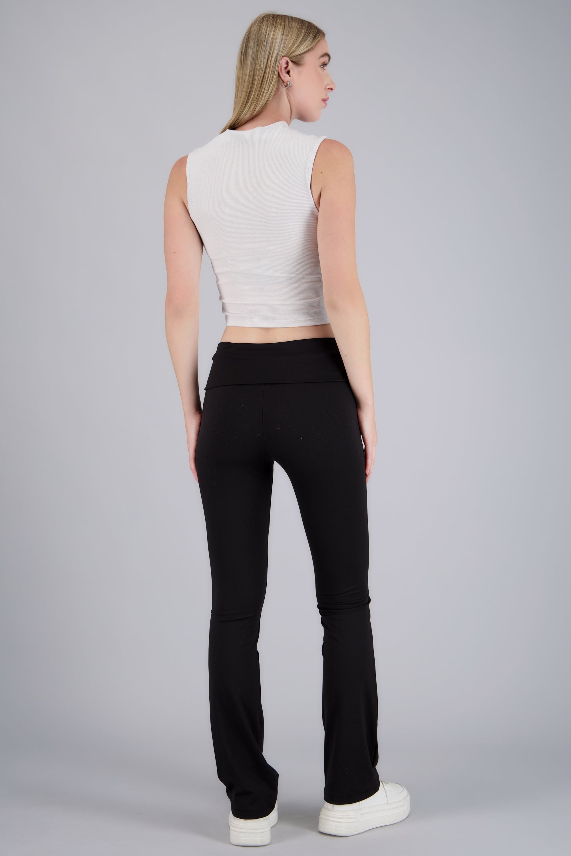 leggings corte recto pretina ancha NEGRO