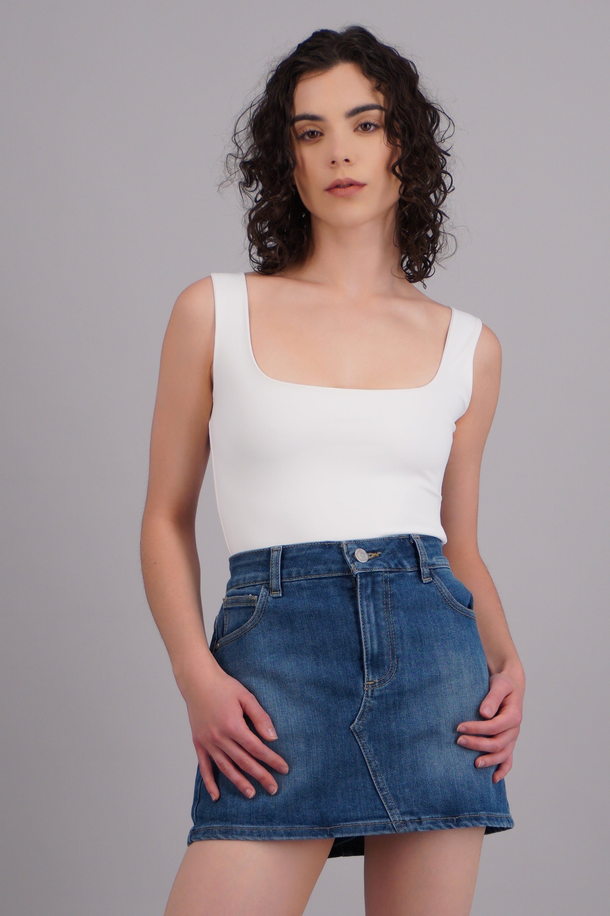 Bodysuit tirantes escote cuadrado BLANCO
