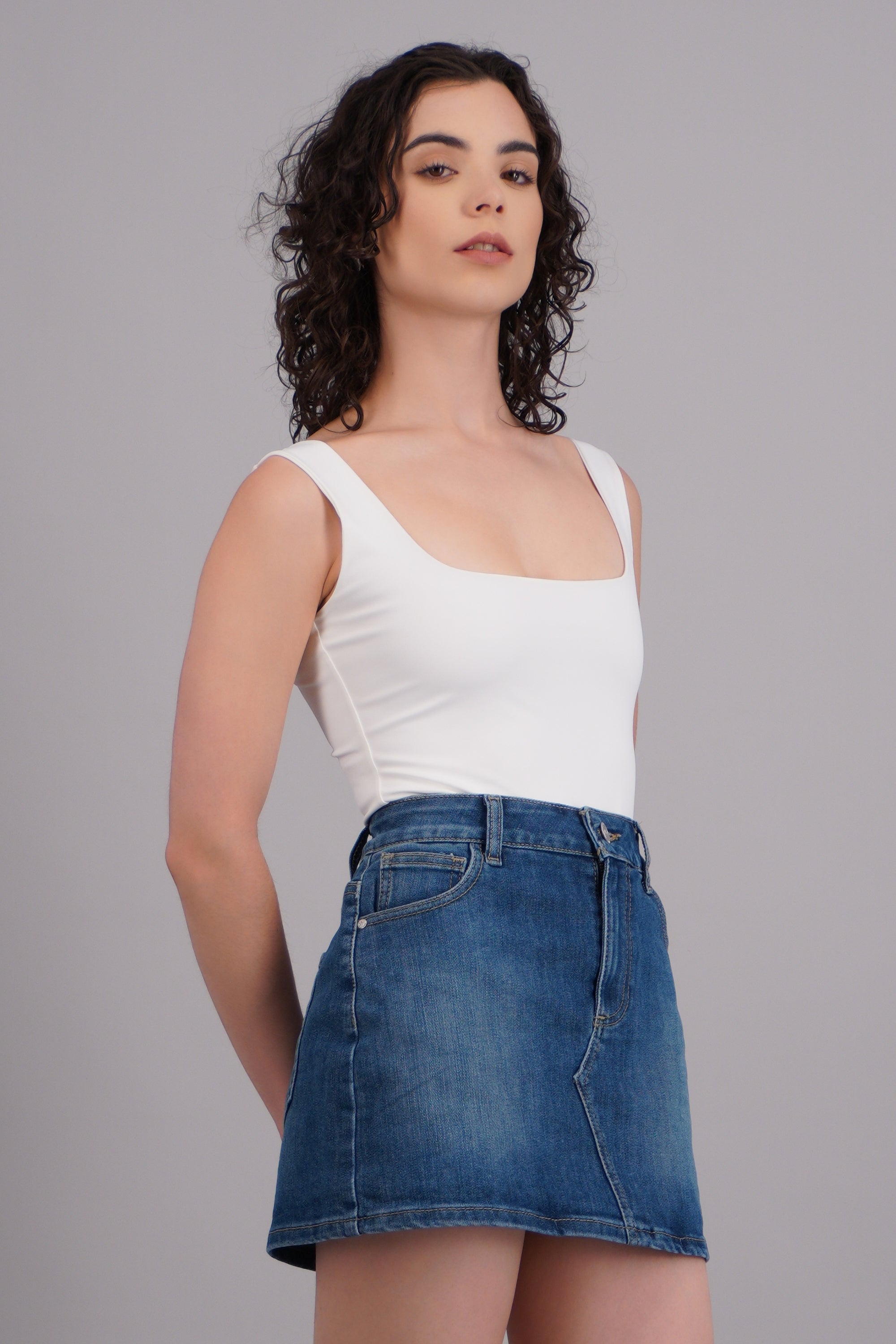 Bodysuit tirantes escote cuadrado BLANCO