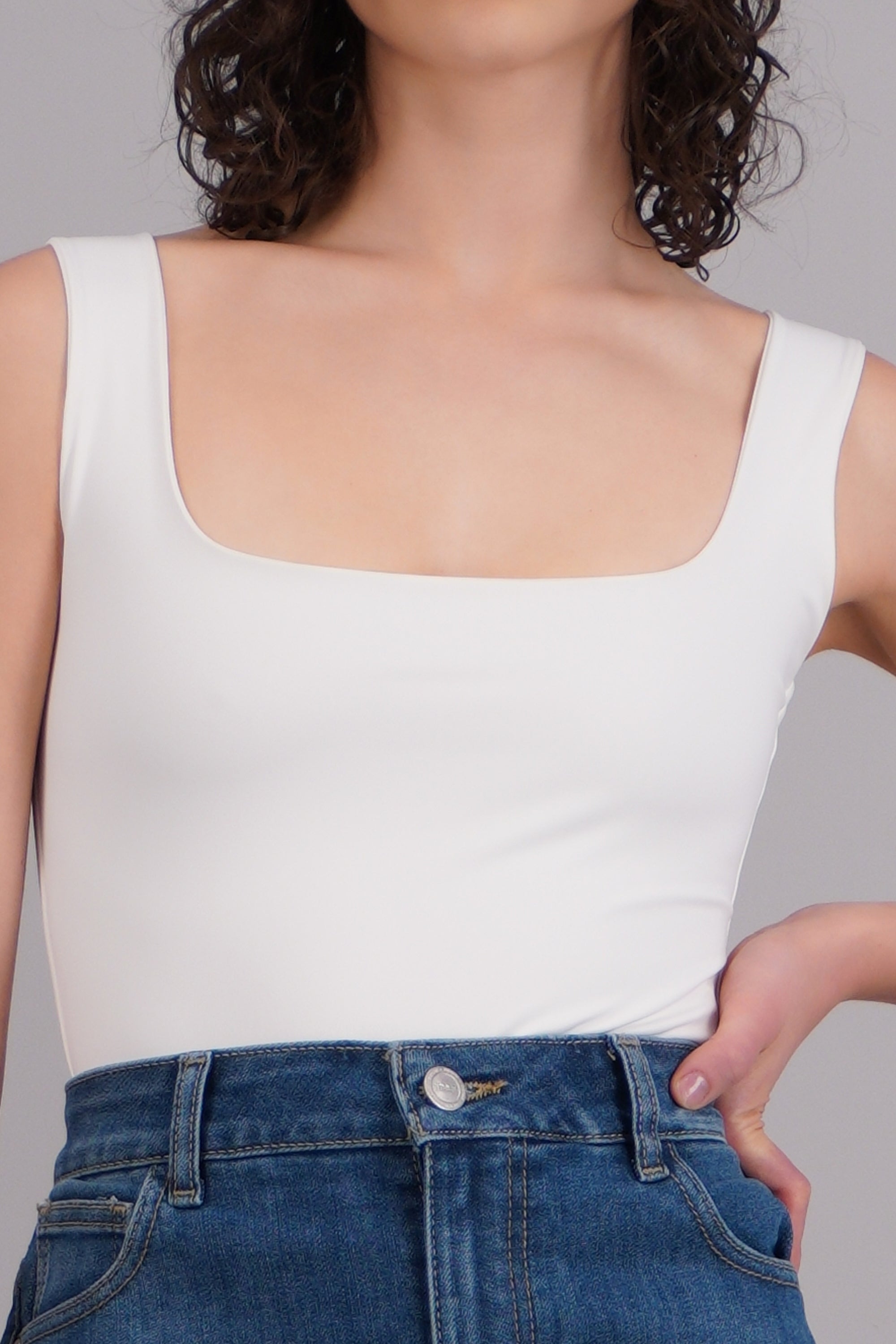 Bodysuit tirantes escote cuadrado BLANCO