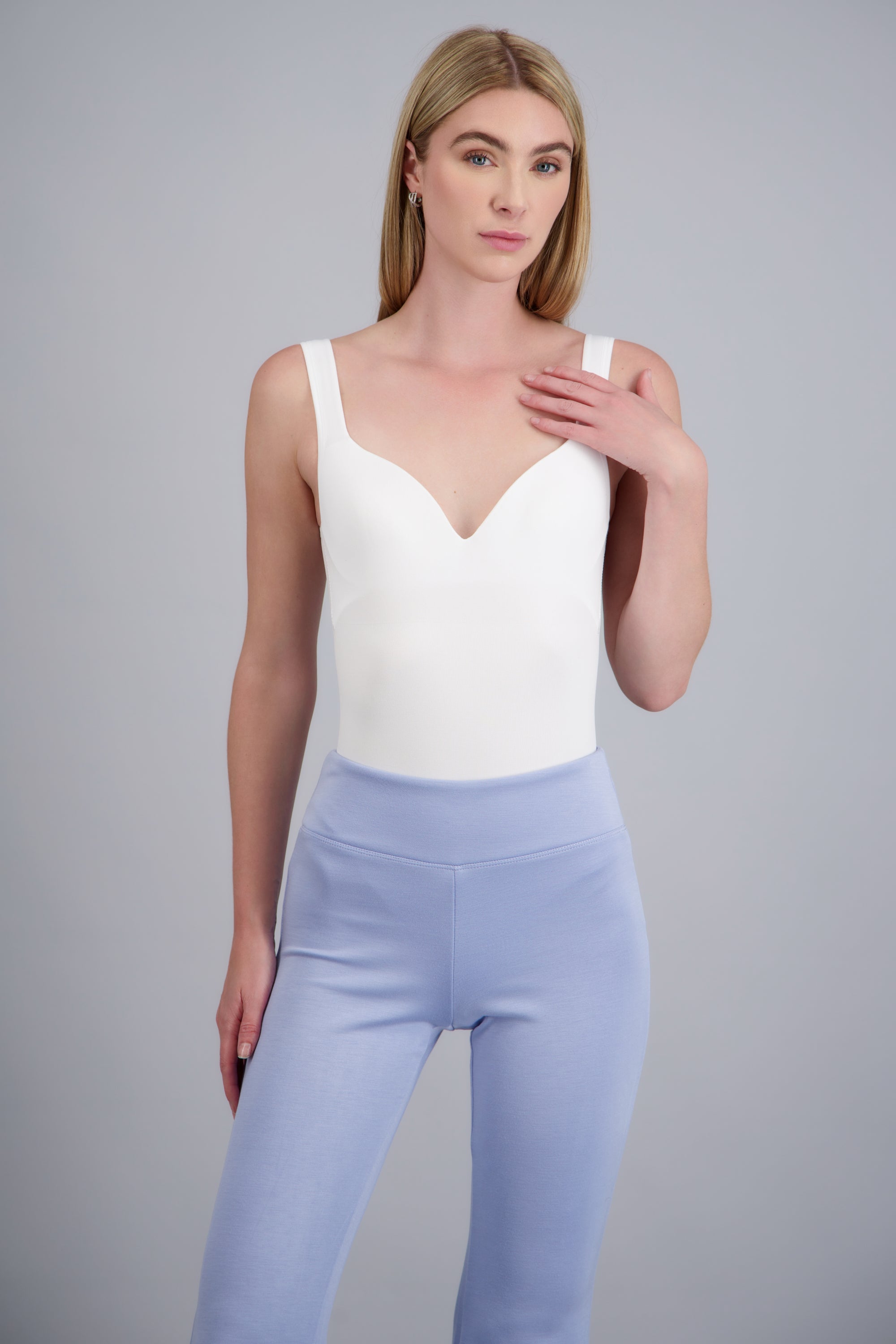 Body suit seamless escote BLANCO