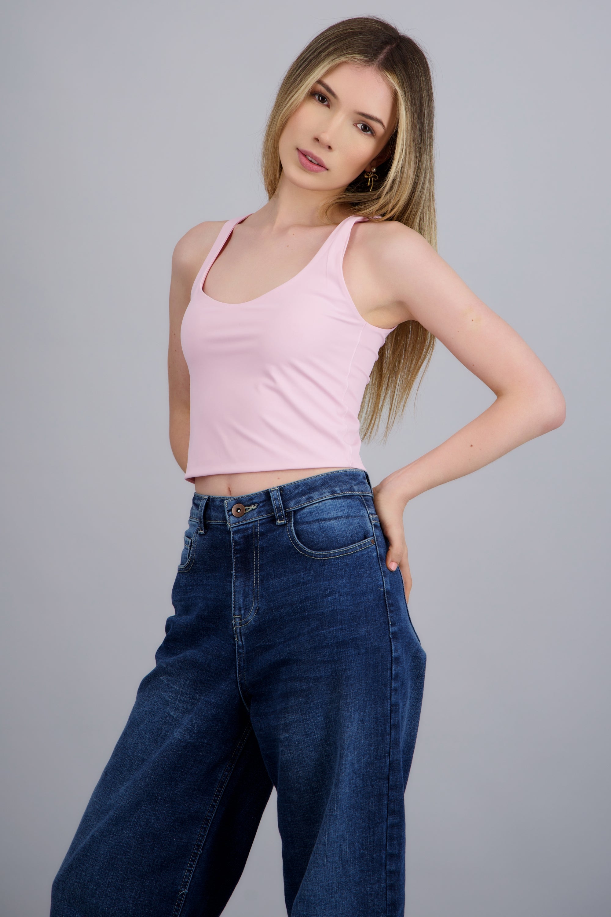 Top deportivo tacto suave ROSA PASTEL