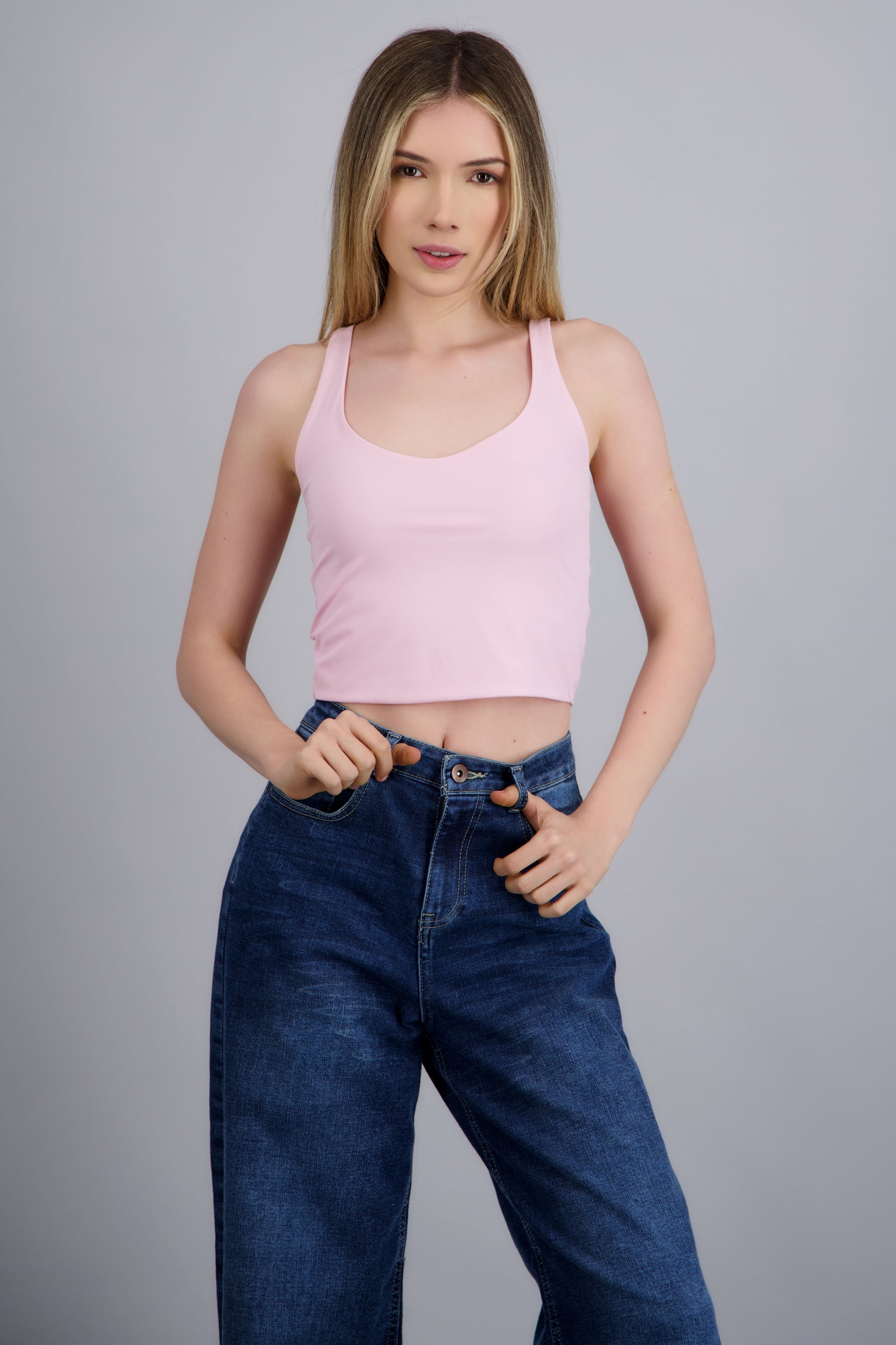 Top deportivo tacto suave ROSA PASTEL