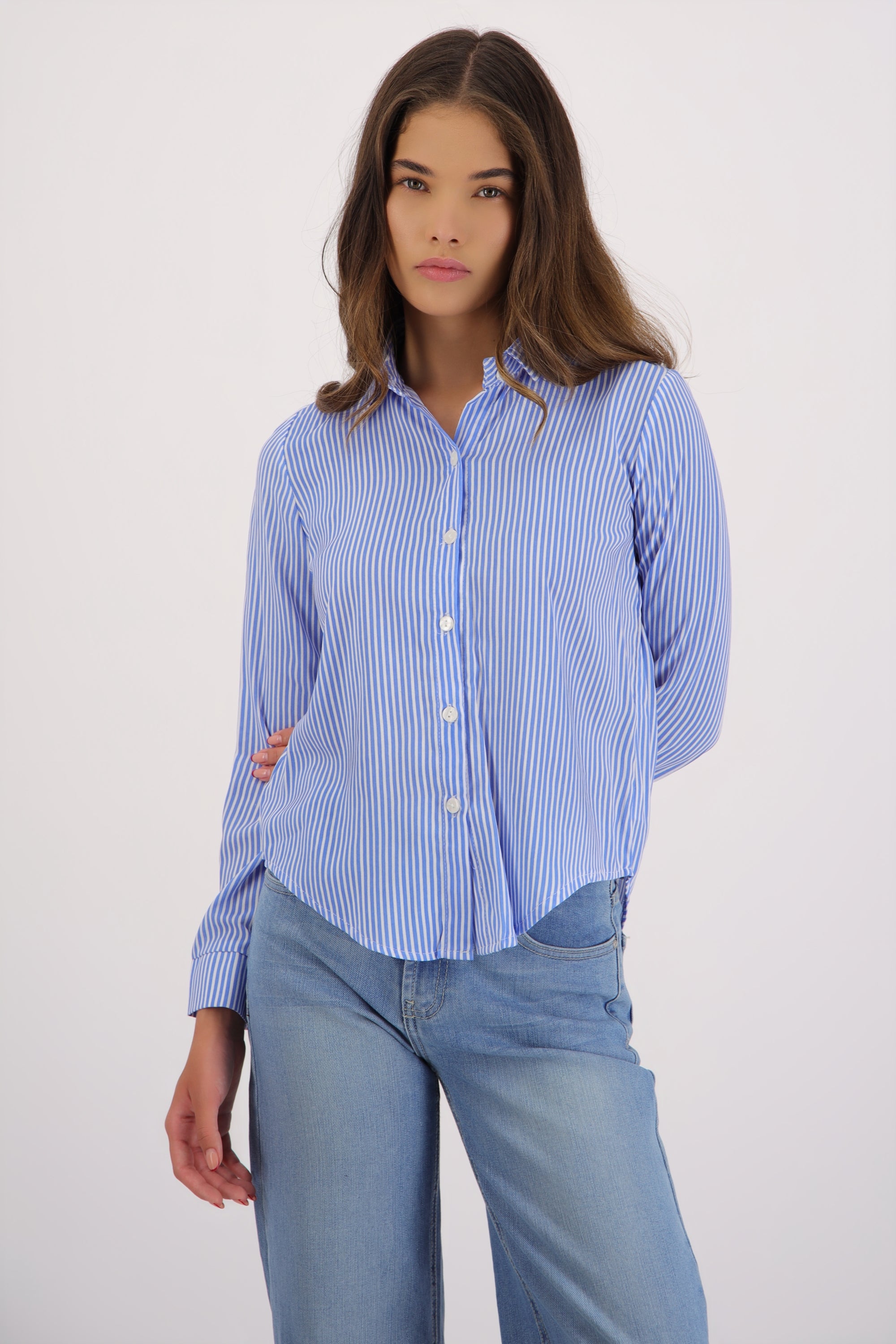Camisa amplia rayas AZUL REY