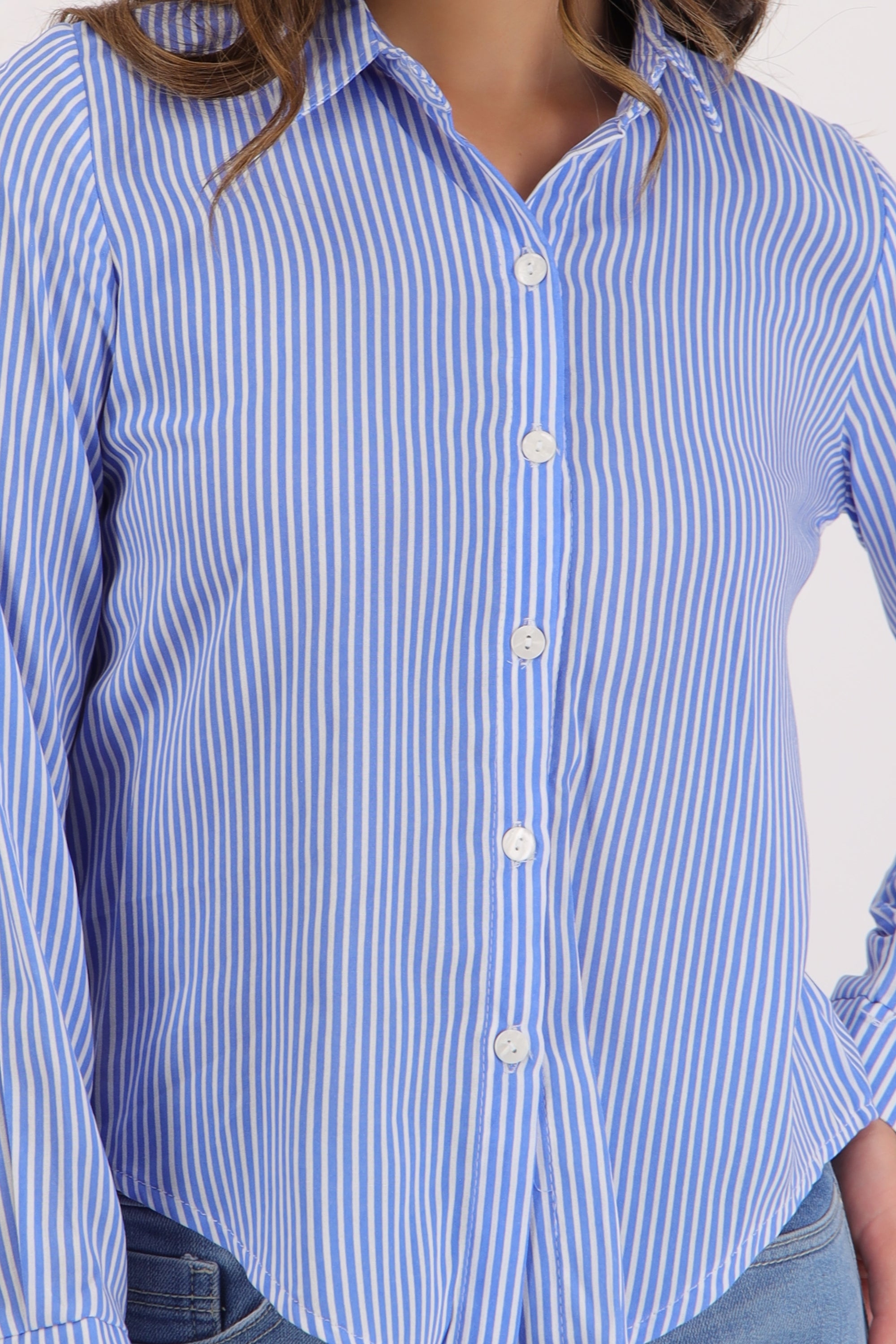 Camisa amplia rayas AZUL REY