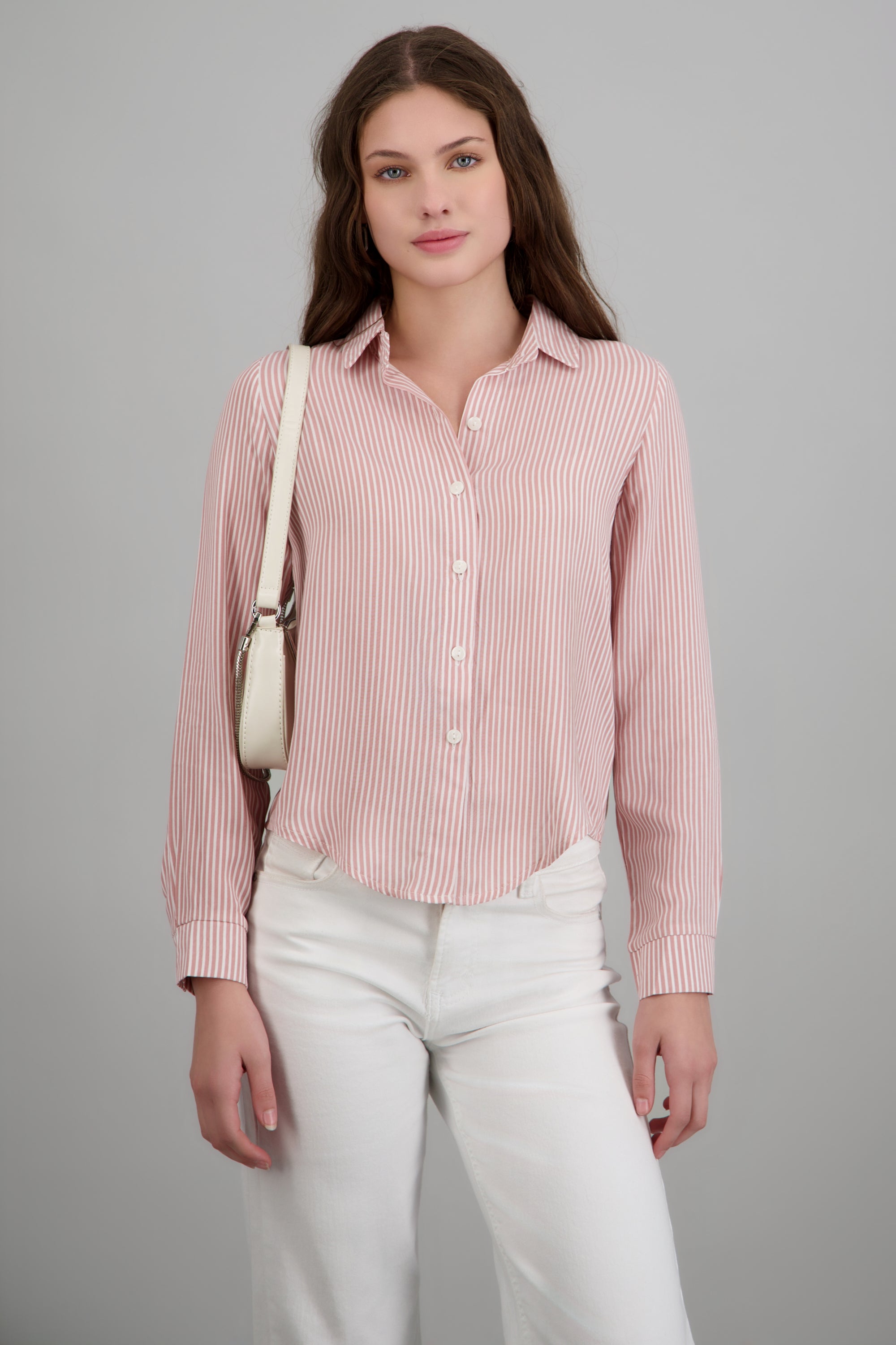 Camisa amplia rayas PALO DE ROSA