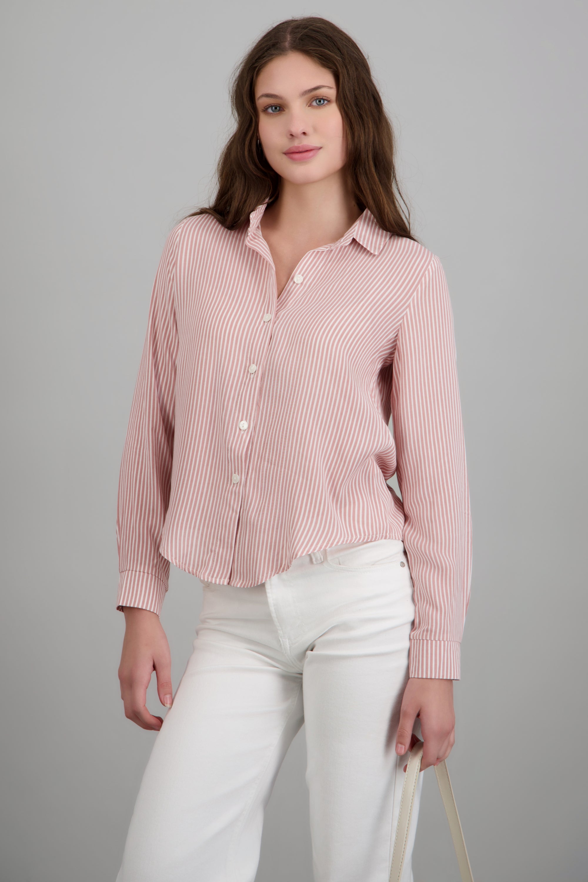 Camisa amplia rayas PALO DE ROSA