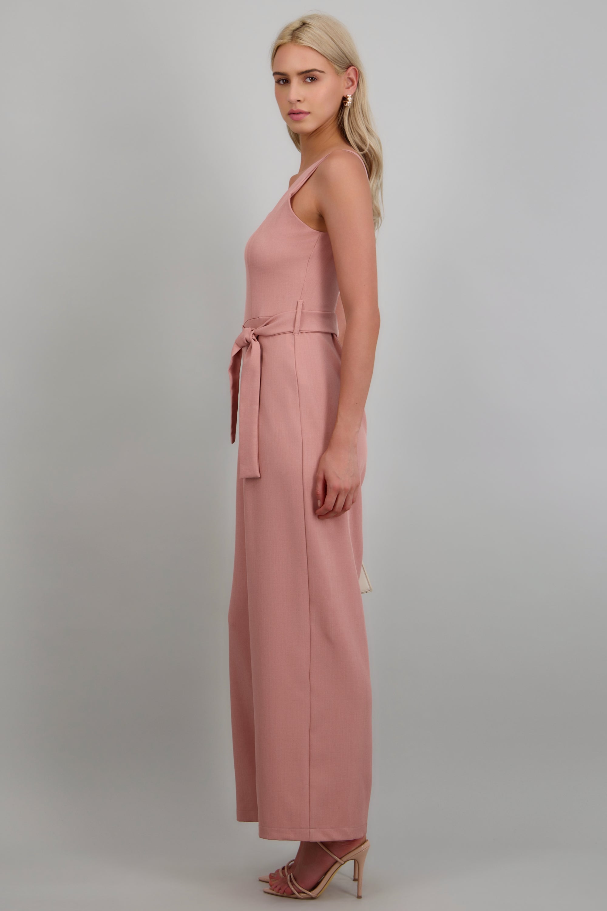 Jumpsuit tirantes detalle cinturon PALO DE ROSA