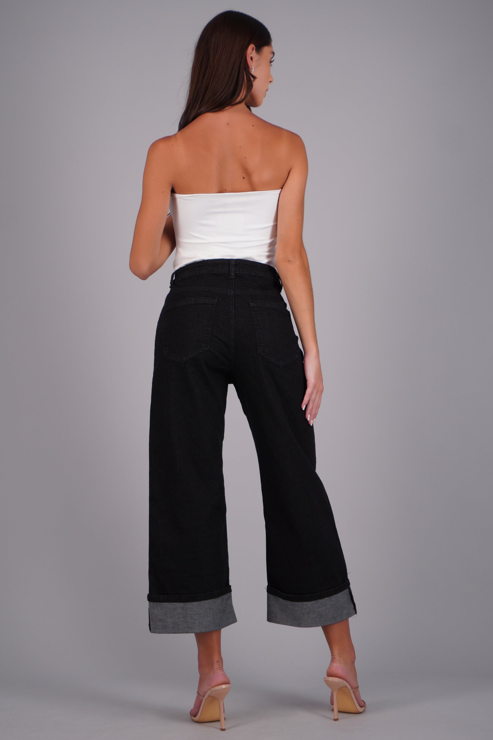 jeans baggy tiro medio valenciana NEGRO