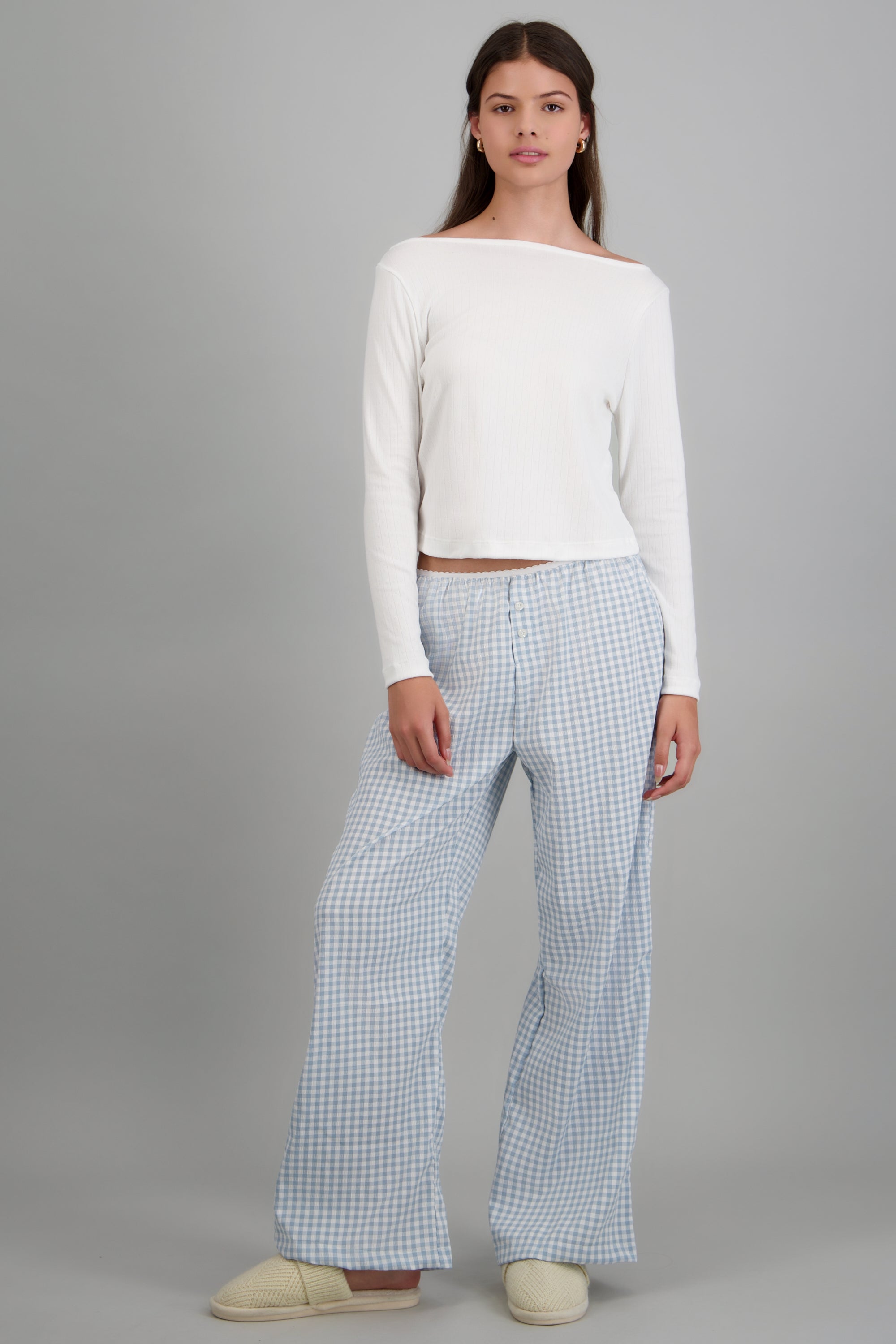 Pijama pantalón cuadros AZUL