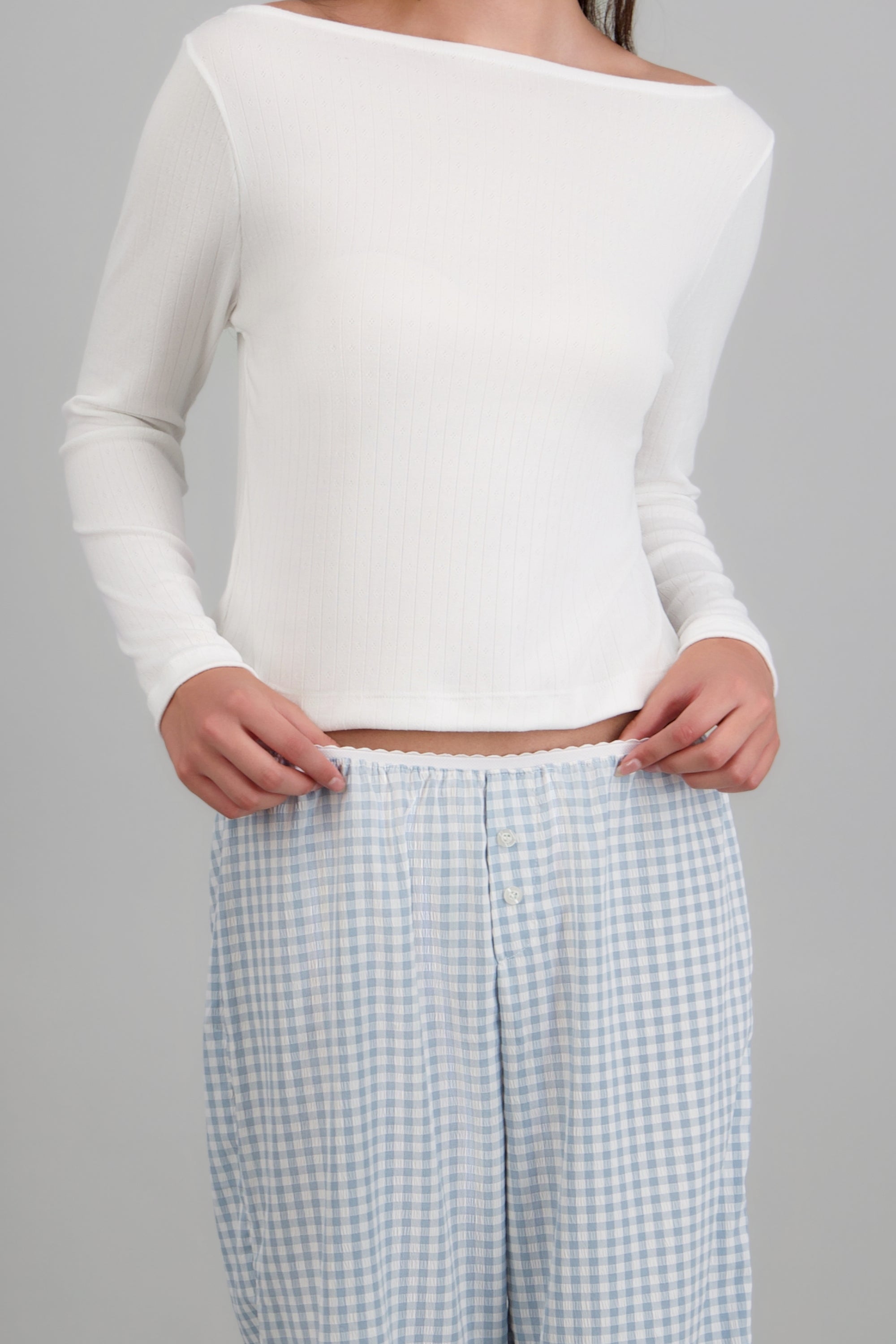 Pijama pantalón cuadros AZUL