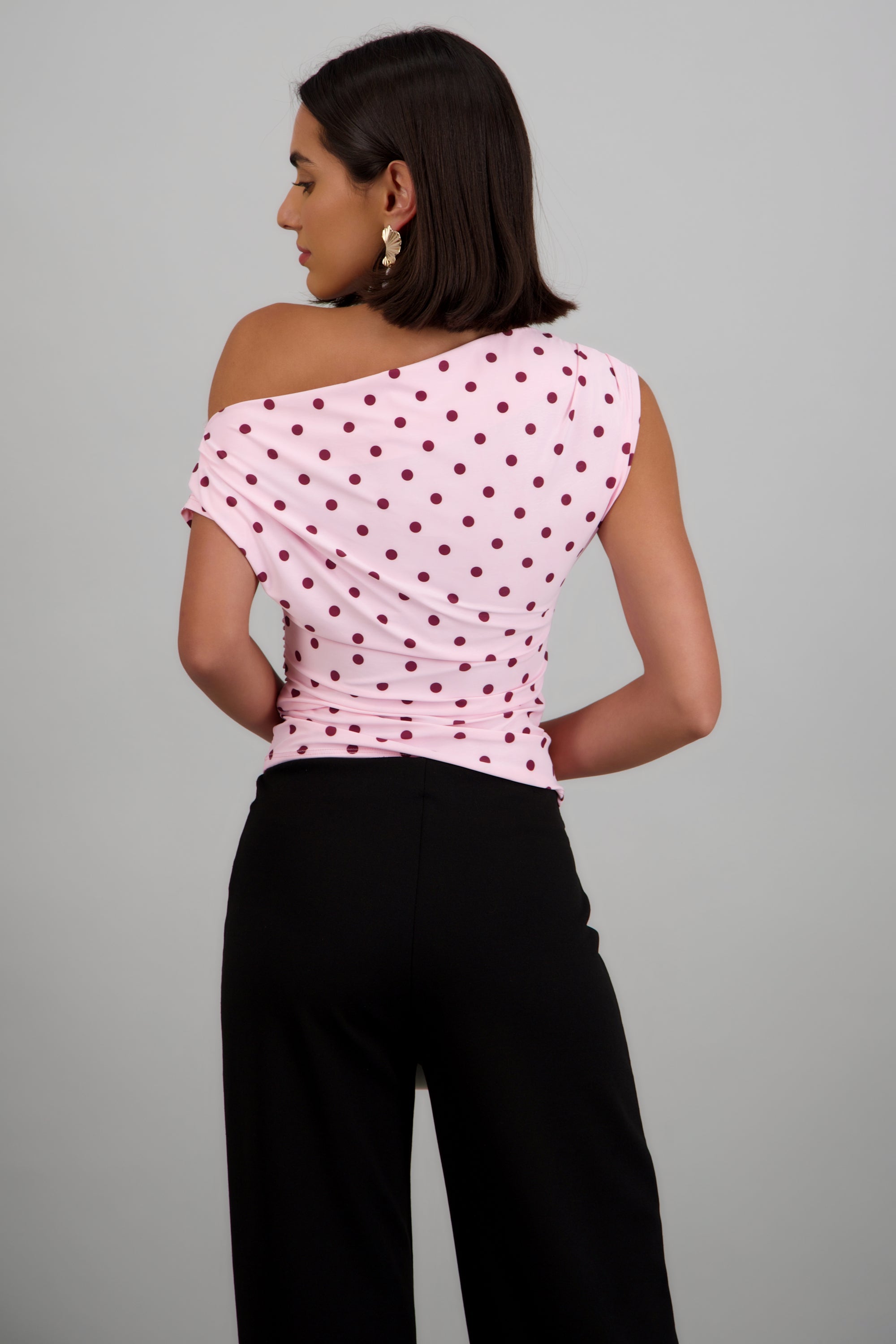 Top drapedado polka dots ROSA COMBO