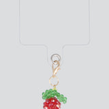 Cel charm uvas chaquiras