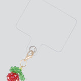 Cel charm uvas chaquiras
