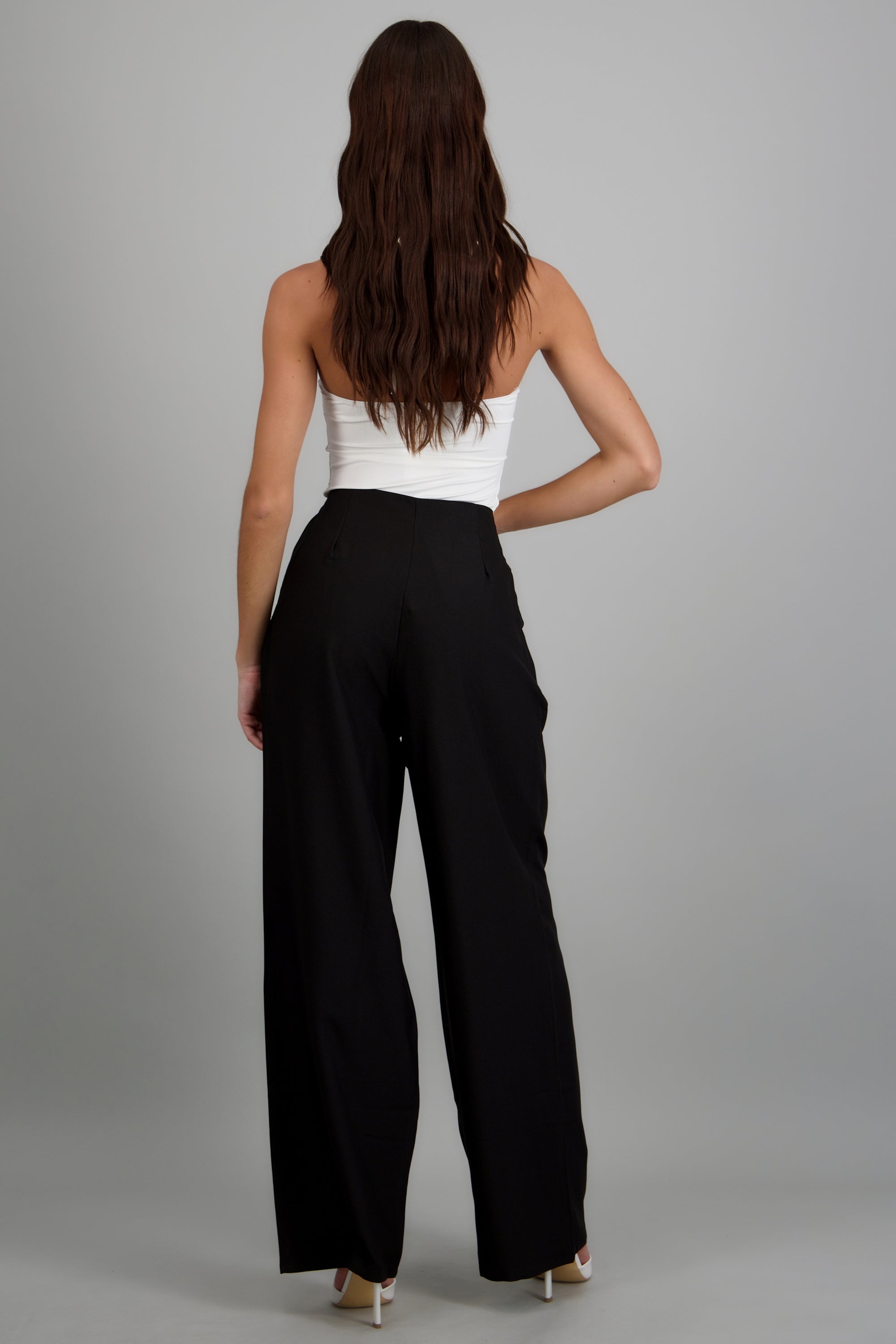Pantalon de vestir detalle liston NEGRO