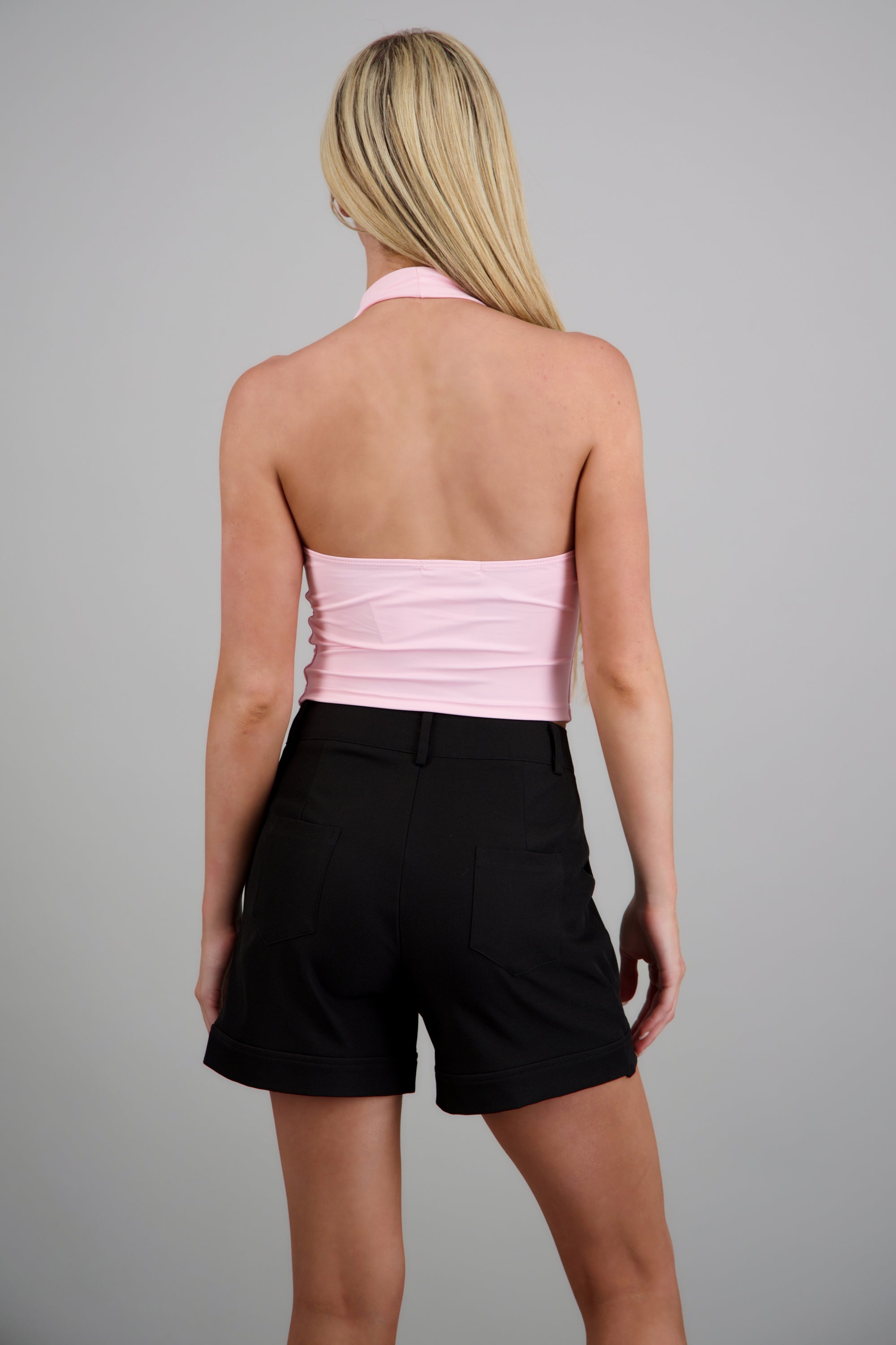 Top doble tela escote cascada BLUSH