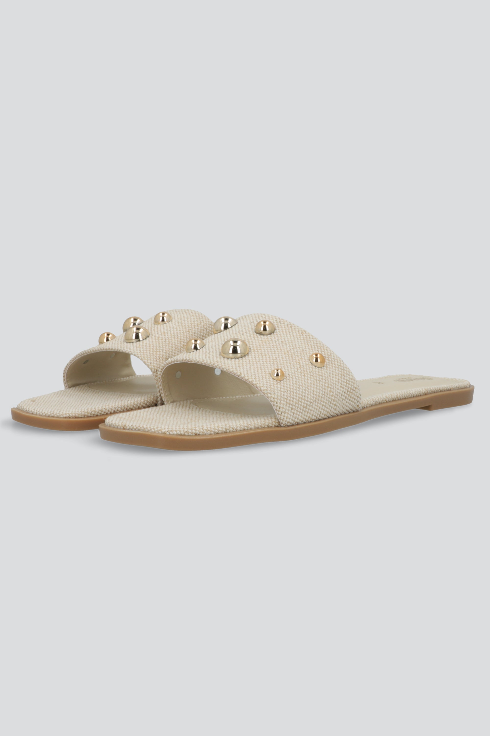 Sandalia yute aplicación borlas BEIGE