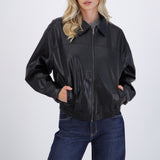 Bomber efecto piel lisa