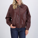 Bomber efecto piel lisa