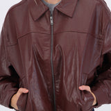 Bomber efecto piel lisa