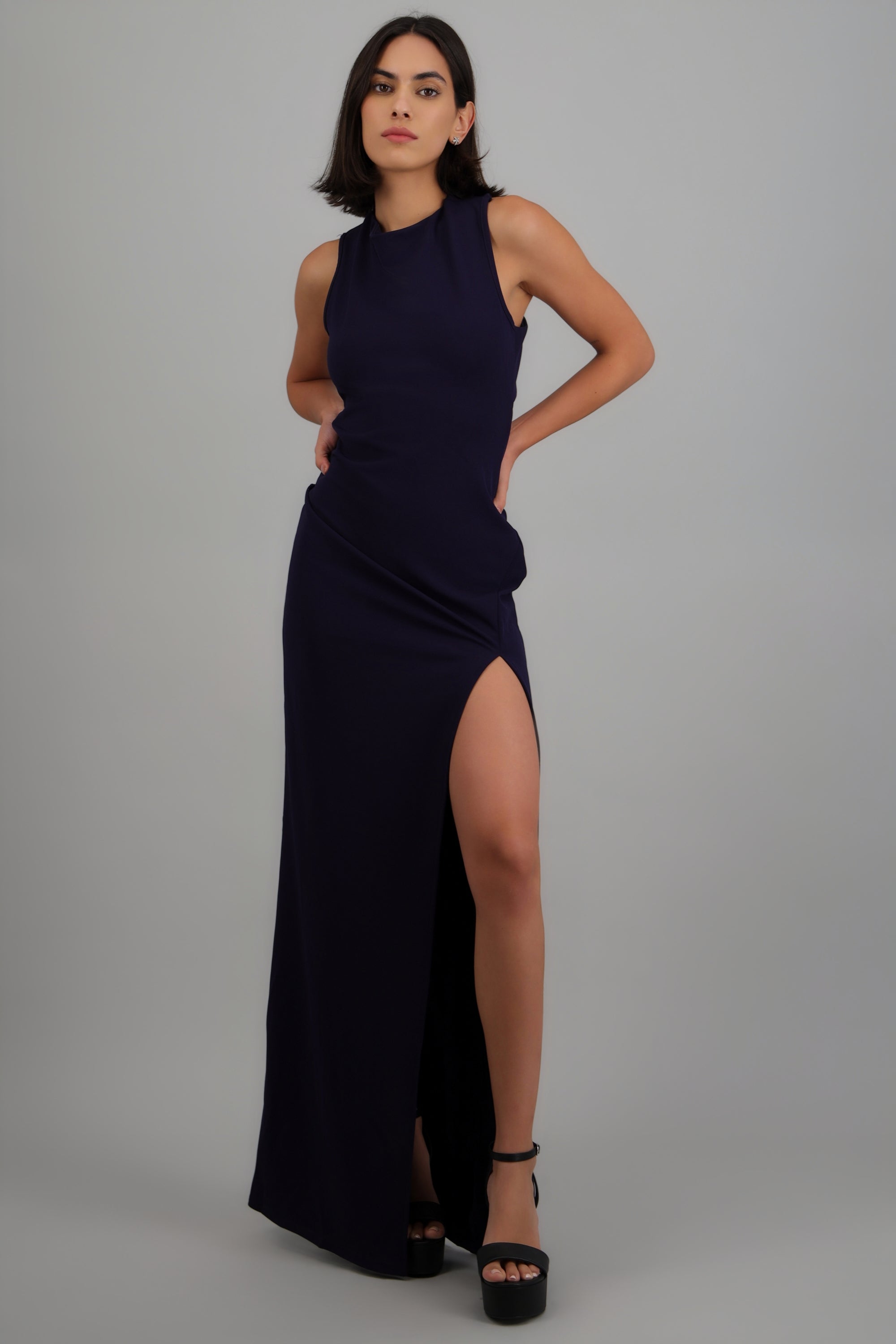 Vestido maxi espalda cruzada MARINO