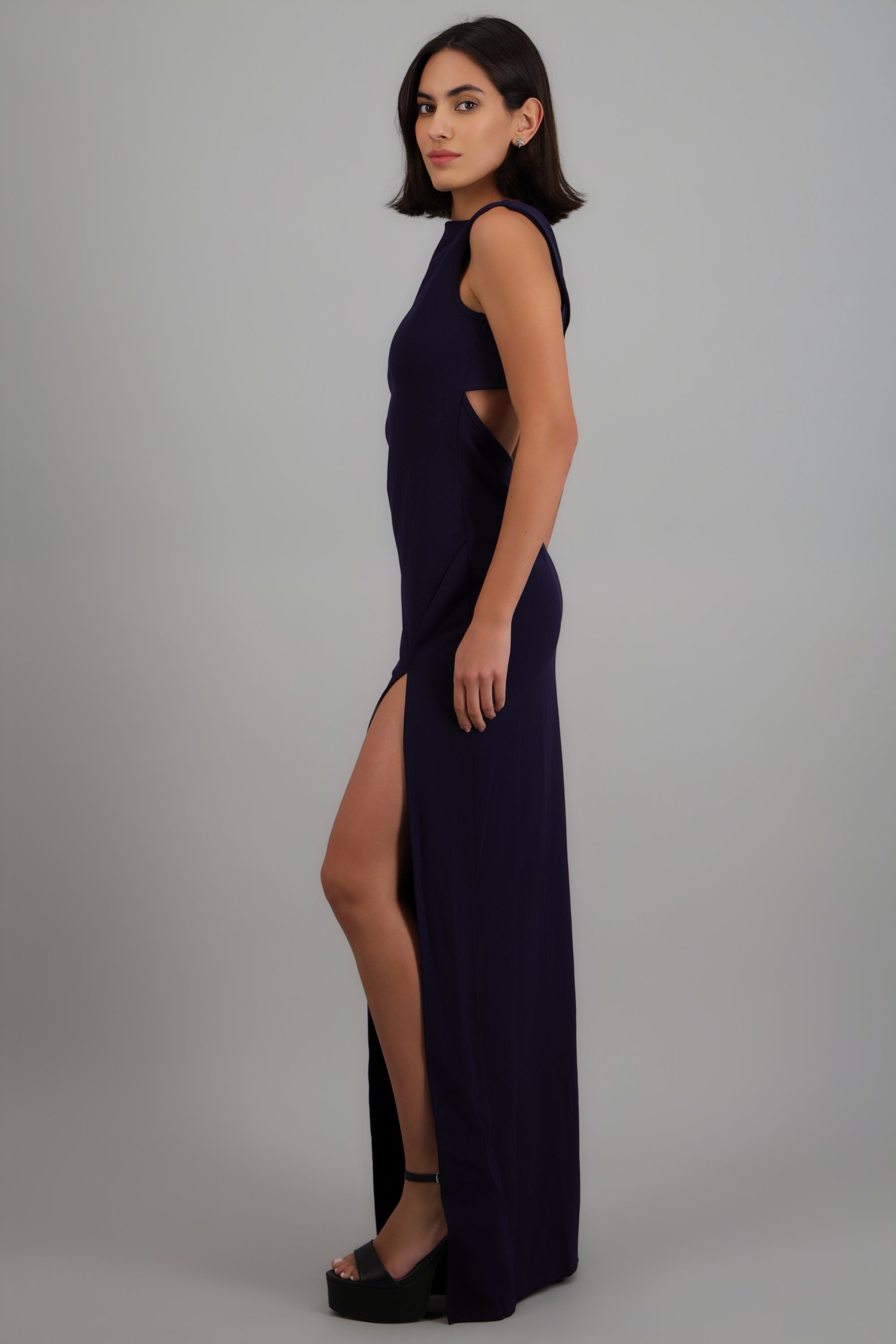 Vestido maxi espalda cruzada MARINO