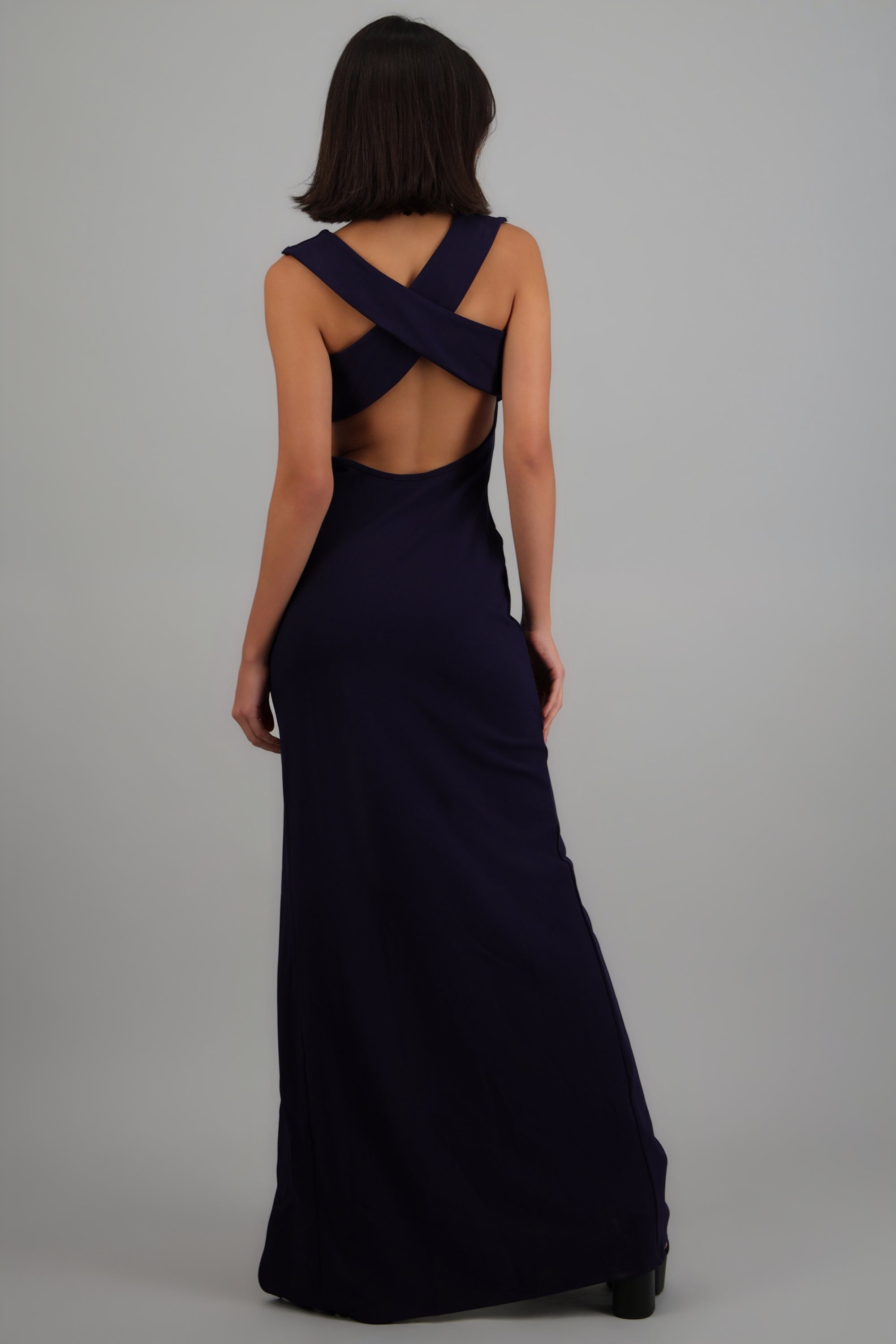 Vestido maxi espalda cruzada MARINO