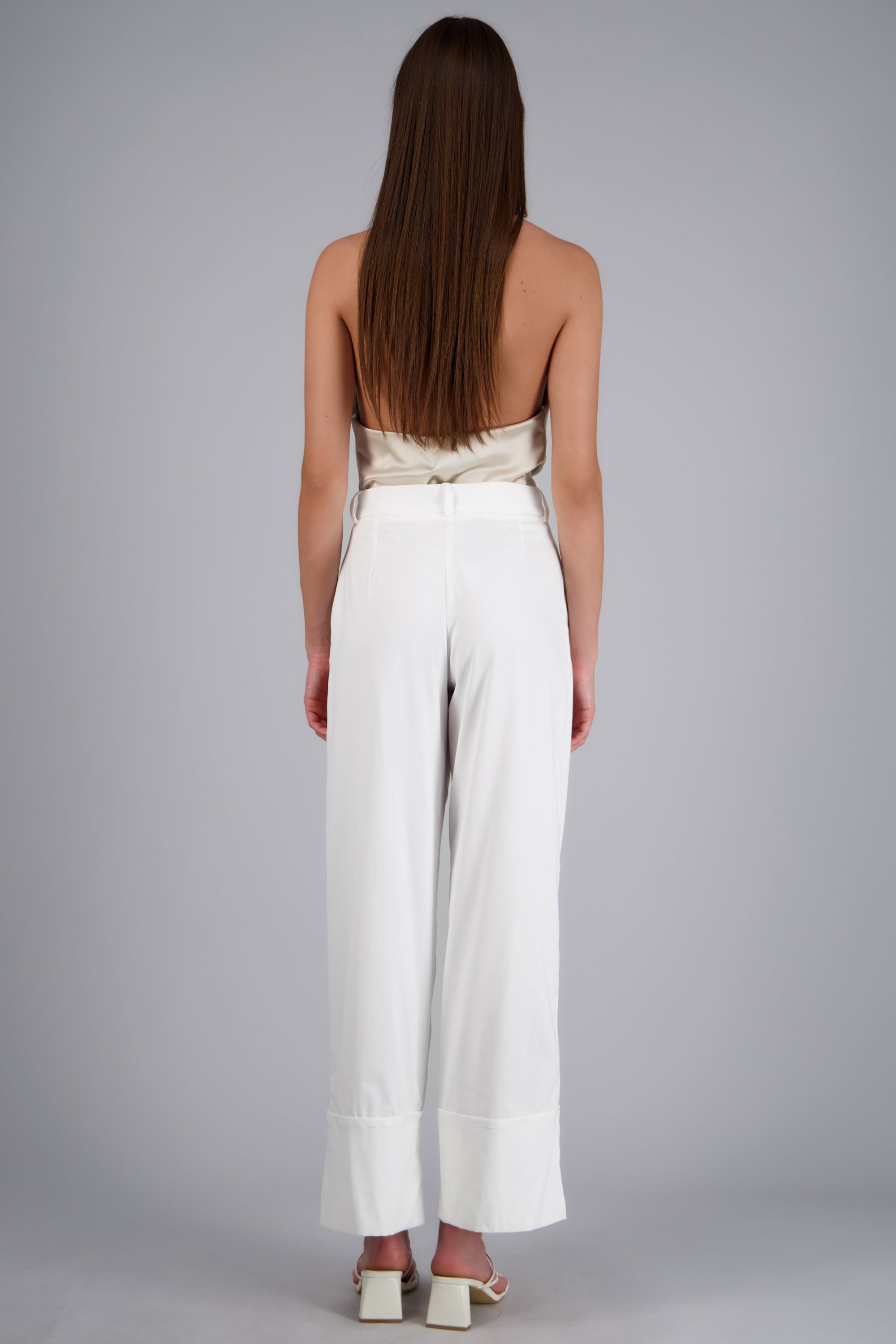 Pantalon sastre con valenciana HUESO