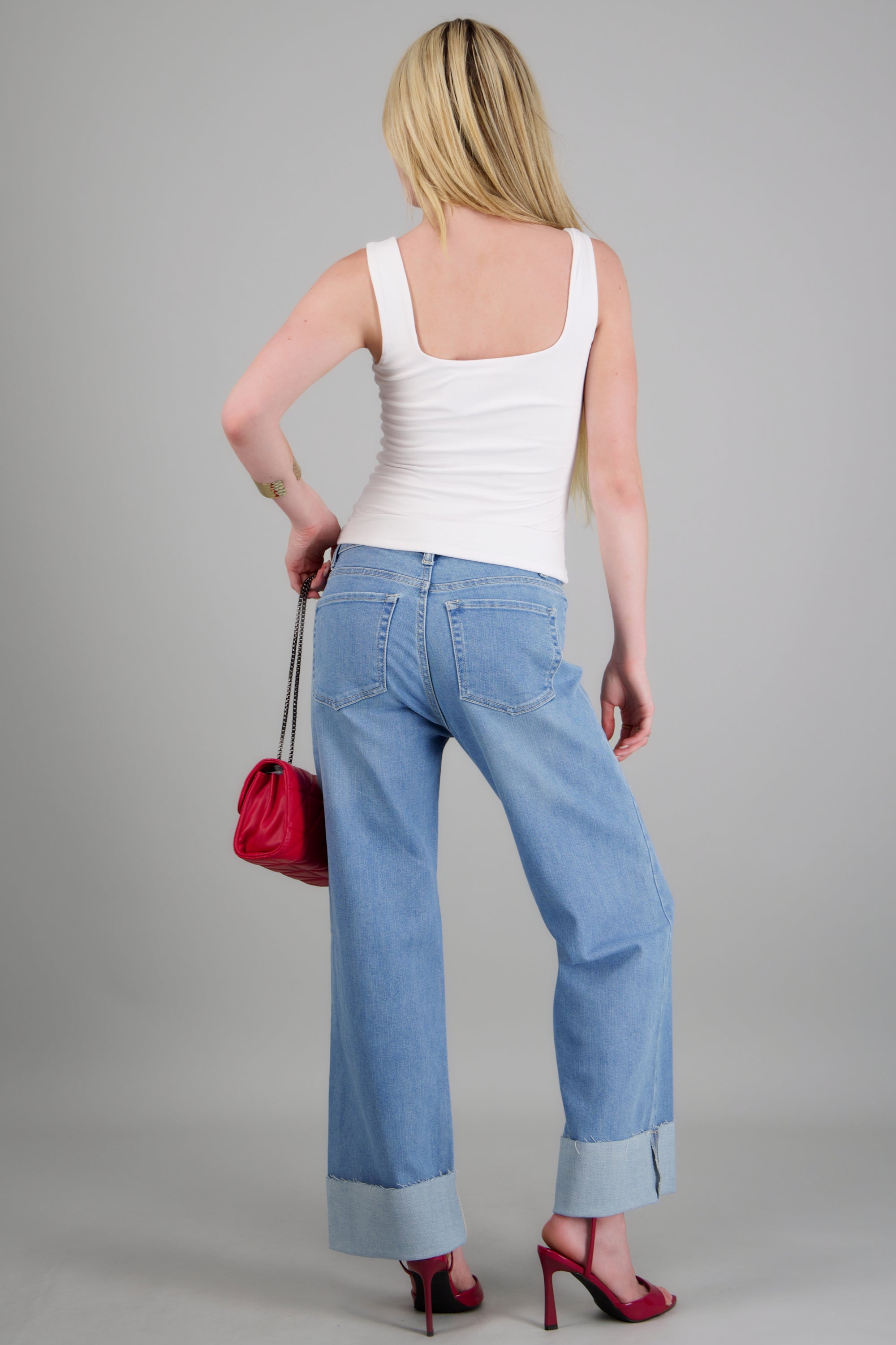Jeans wide leg amplios LIGHT WASH