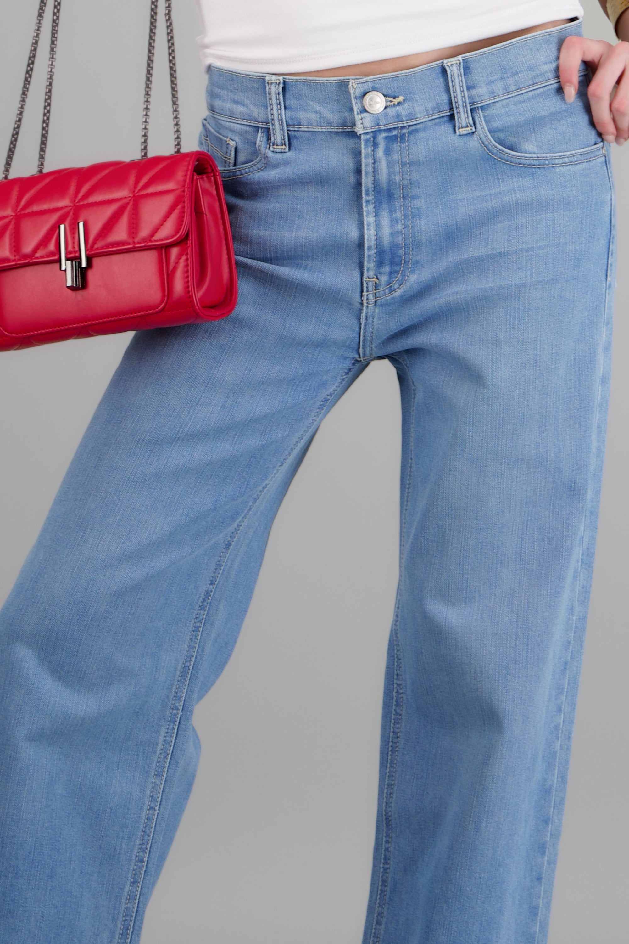 Jeans wide leg amplios LIGHT WASH