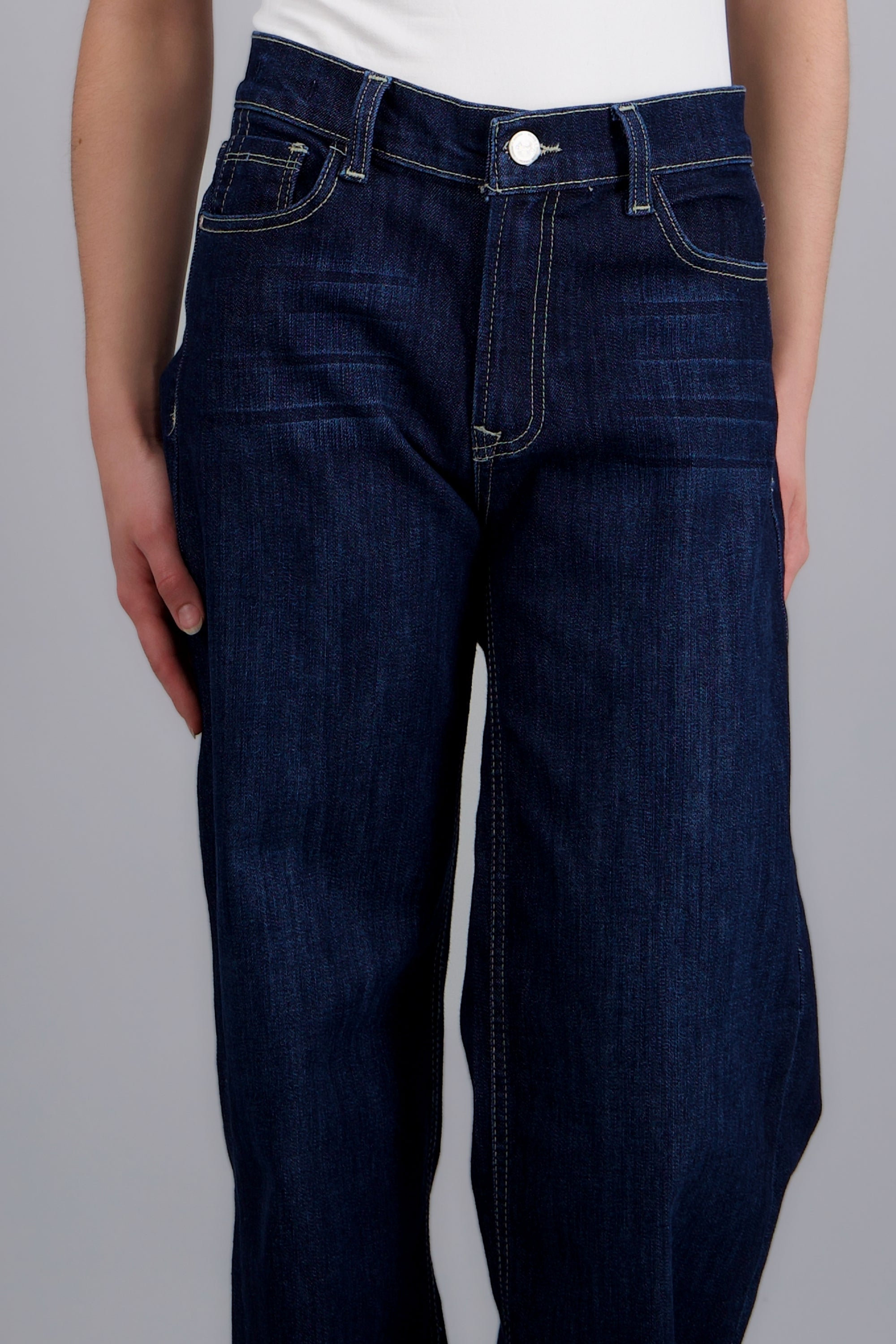 Jeans wide leg amplios DARK WASH
