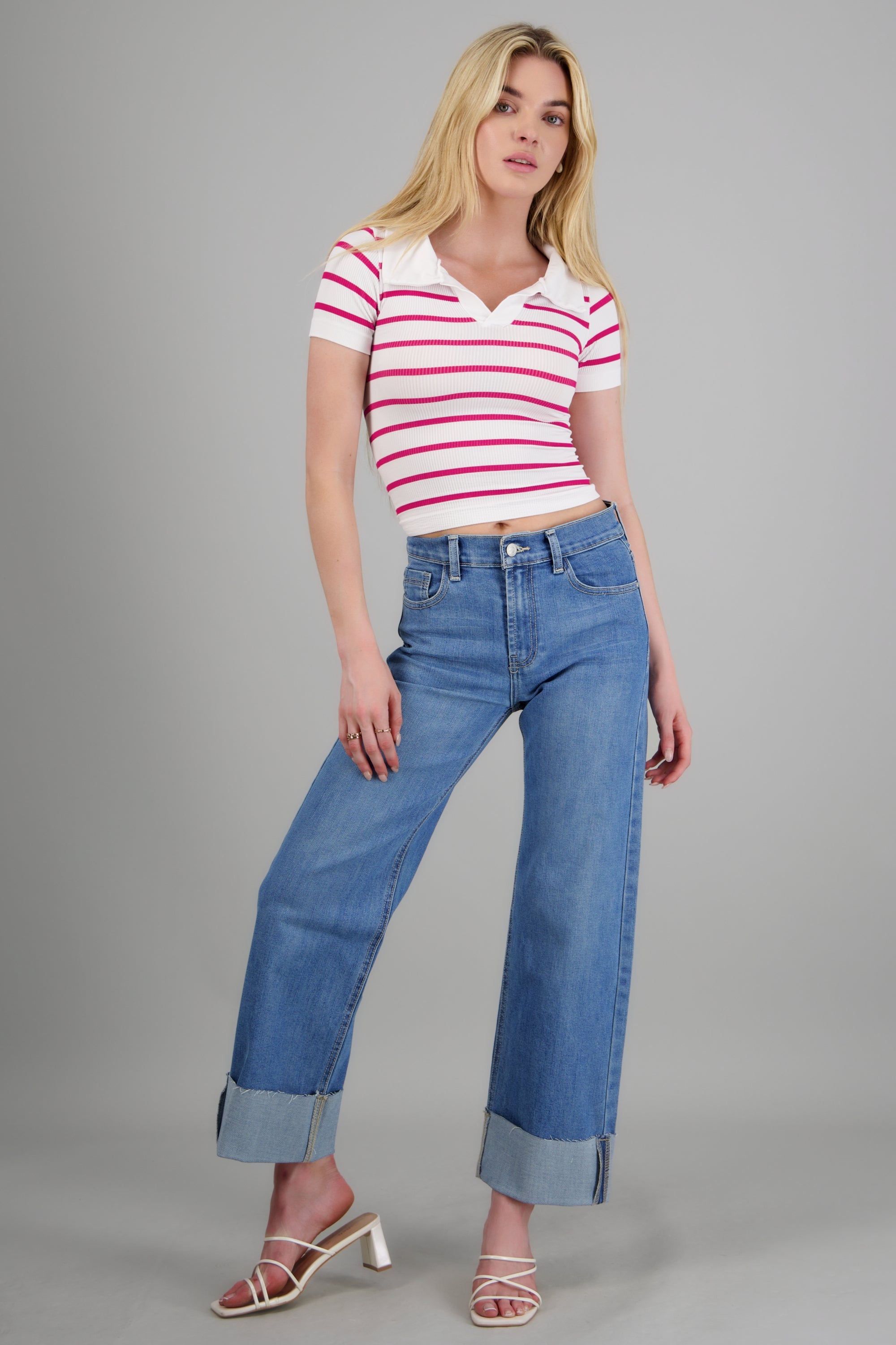 Jeans wide leg amplios MEDIUM WASH