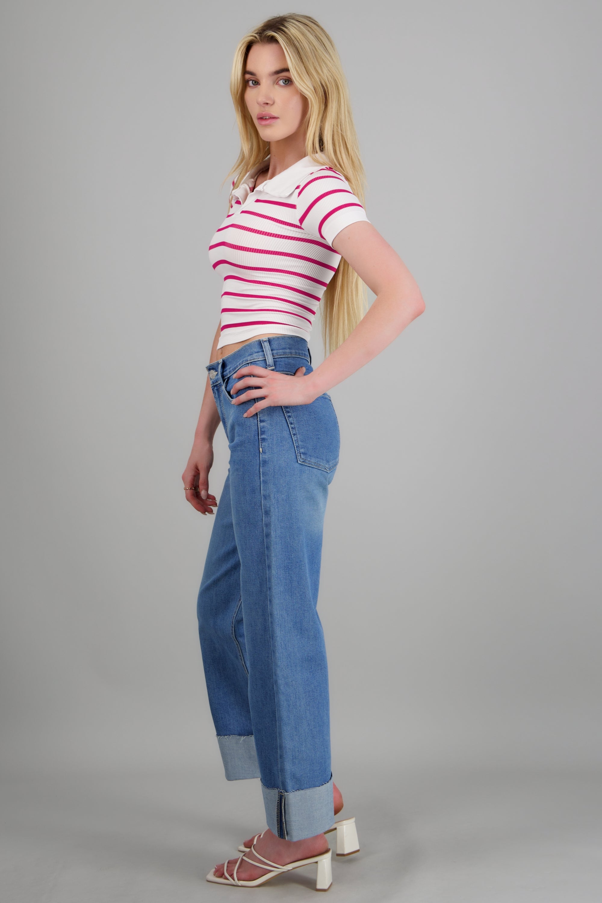 Jeans wide leg amplios MEDIUM WASH