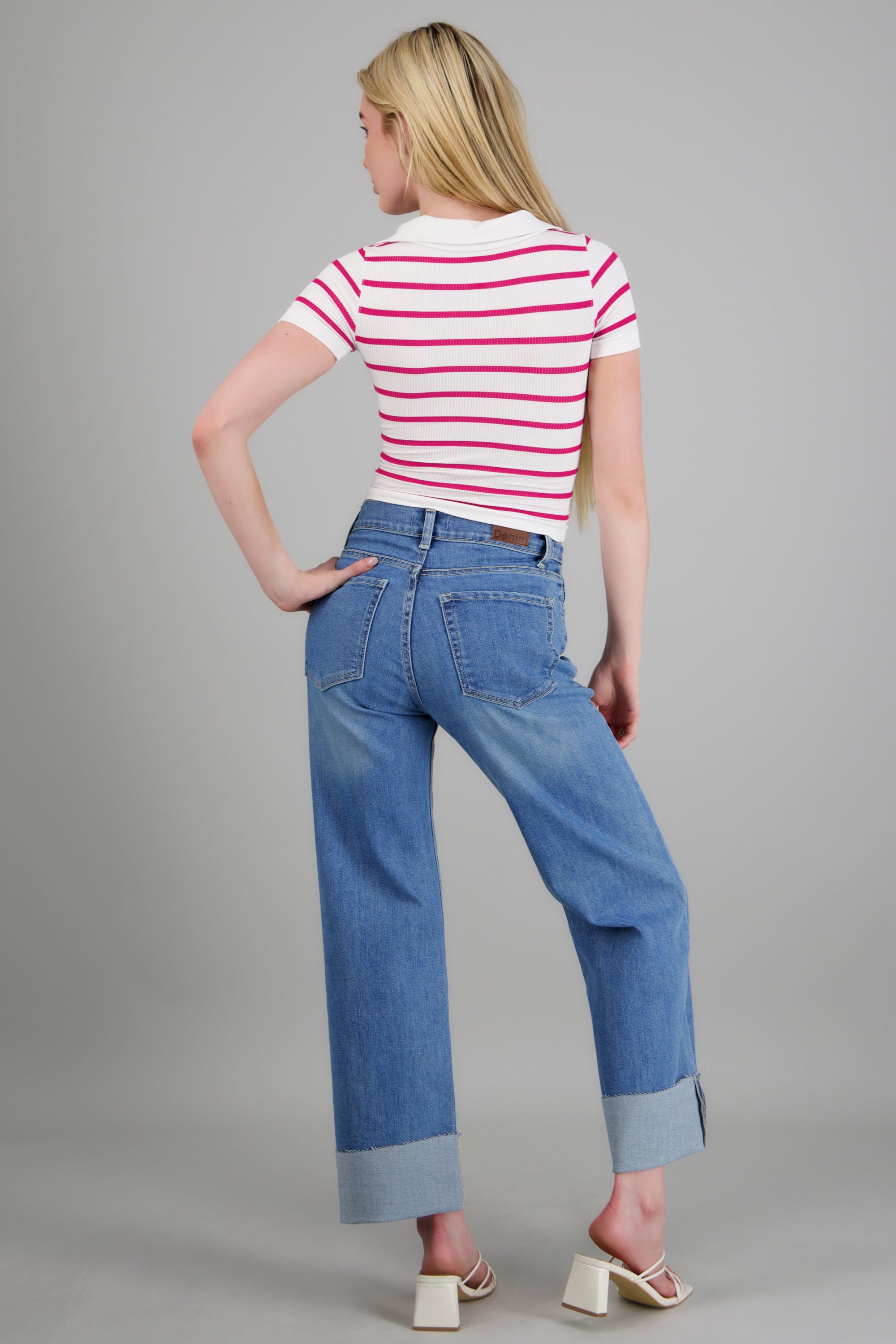 Jeans wide leg amplios MEDIUM WASH