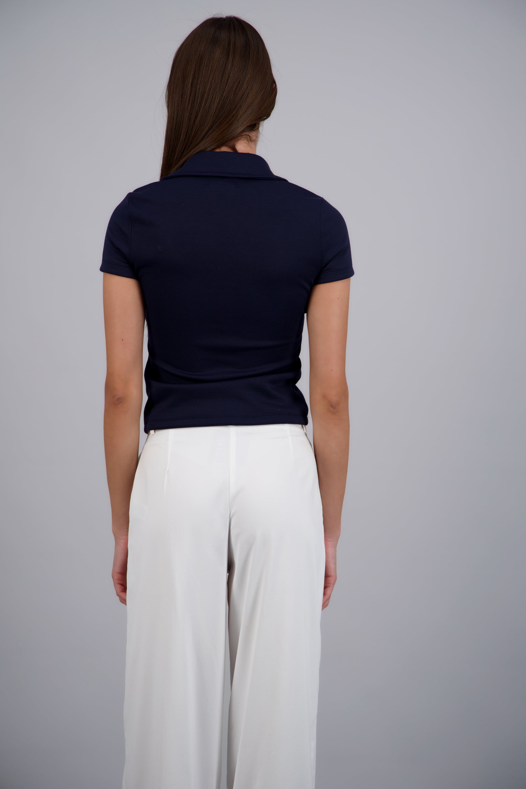 Top polo stretch tacto suave MARINO