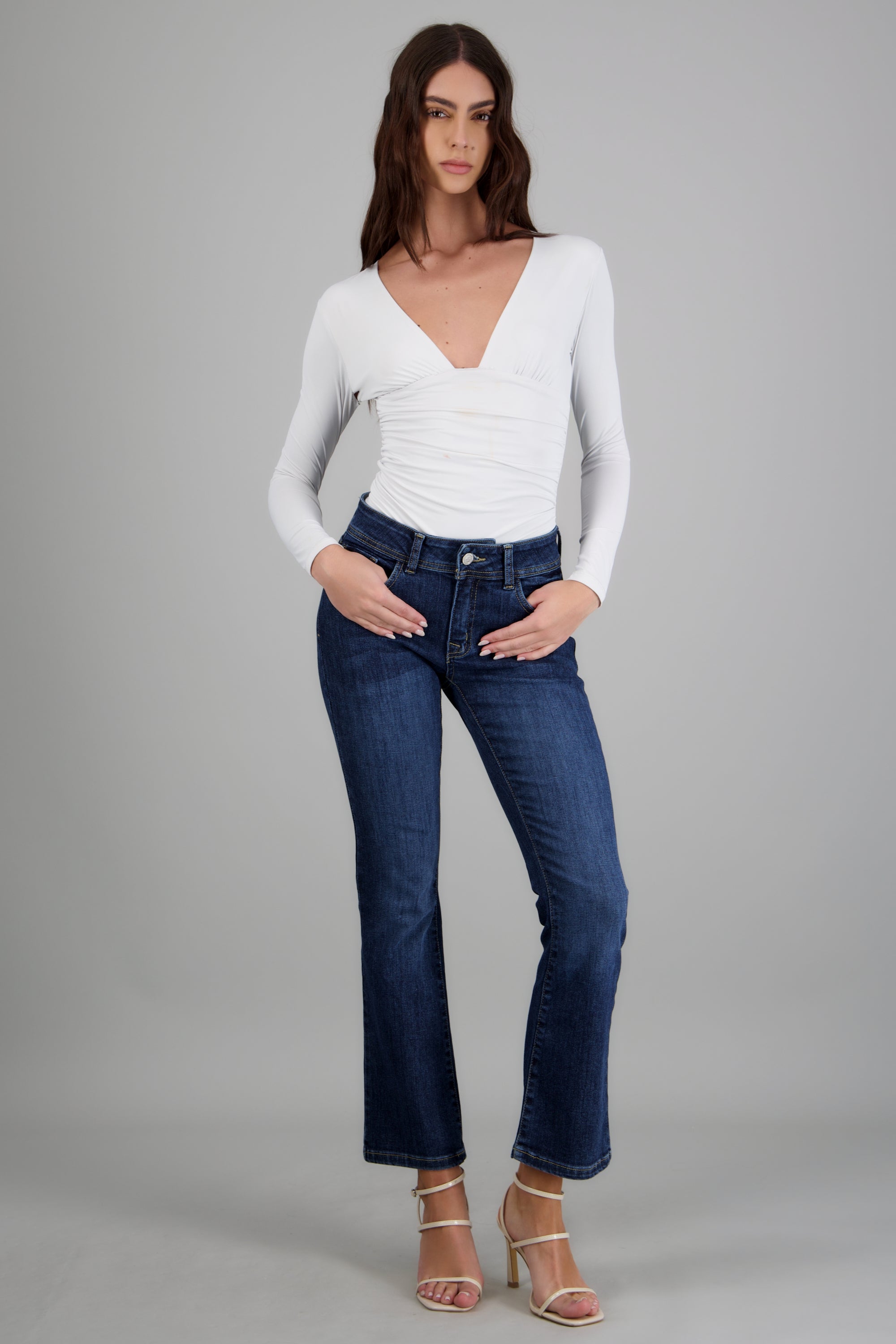 Jeans flare slim DARK WASH