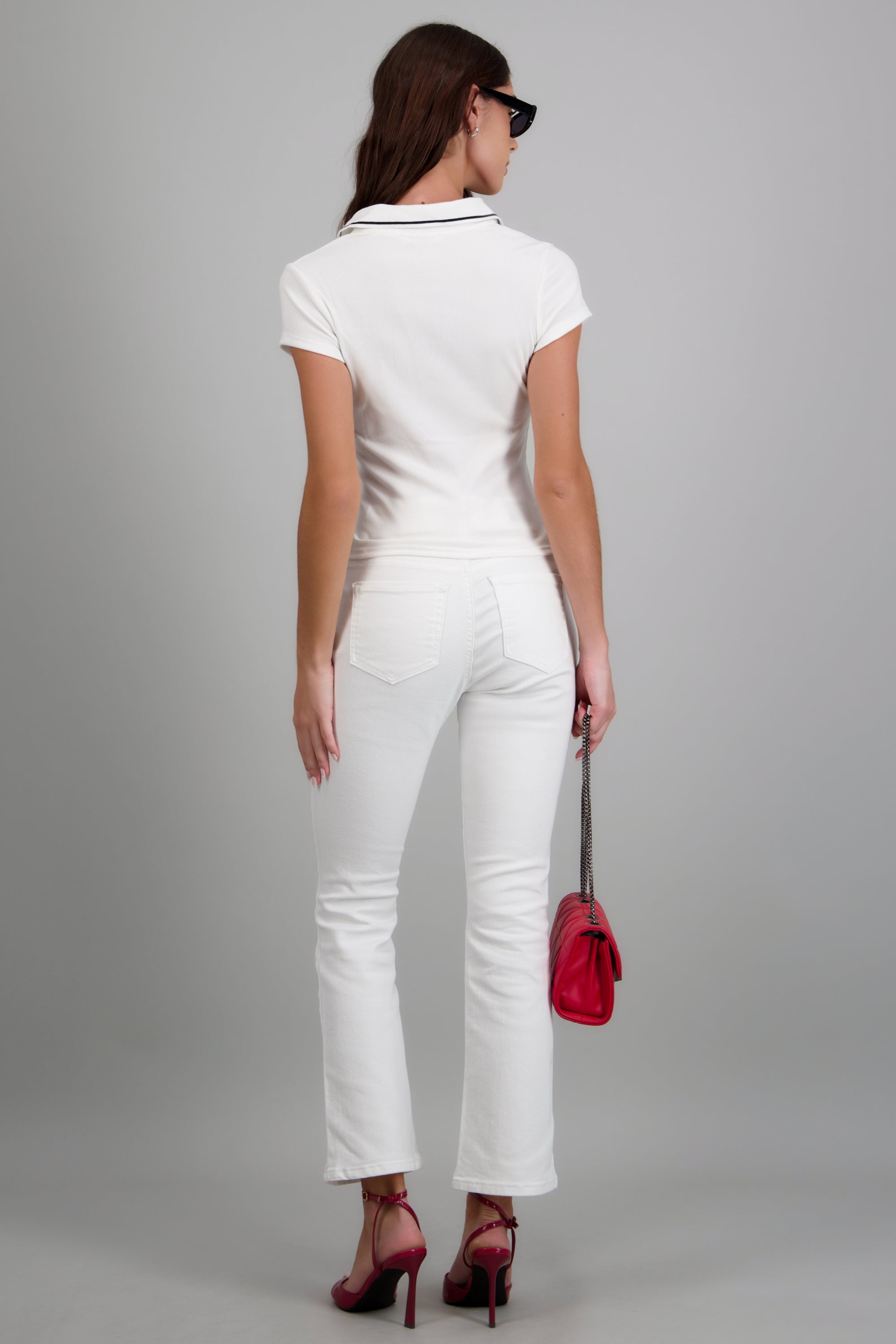 Jeans flare slim BLANCO