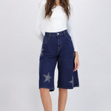Bermuda denim estrellas brillos