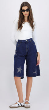 Bermuda denim estrellas brillos