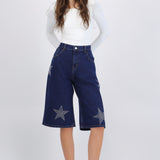 Bermuda denim estrellas brillos