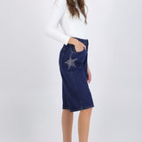Bermuda denim estrellas brillos