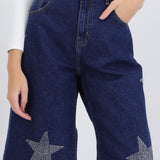 Bermuda denim estrellas brillos