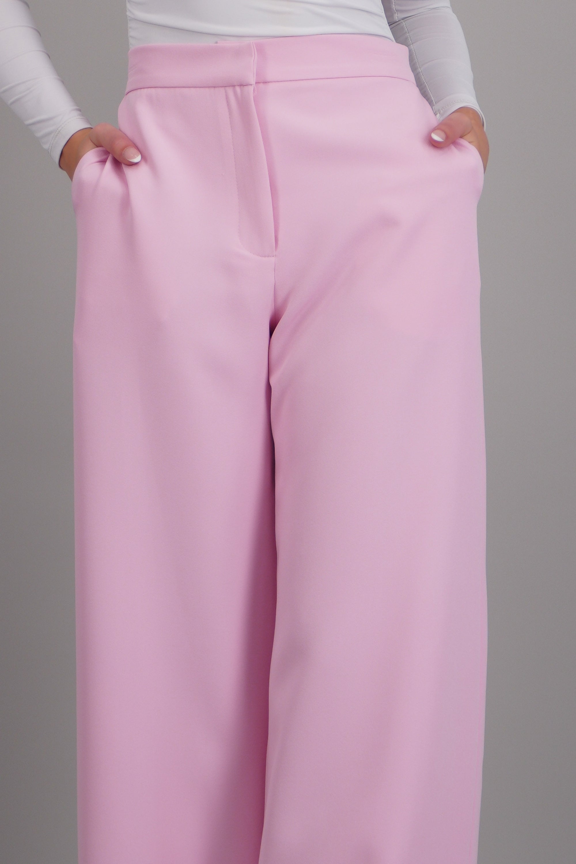 Pantalon caido amplio ROSA PASTEL