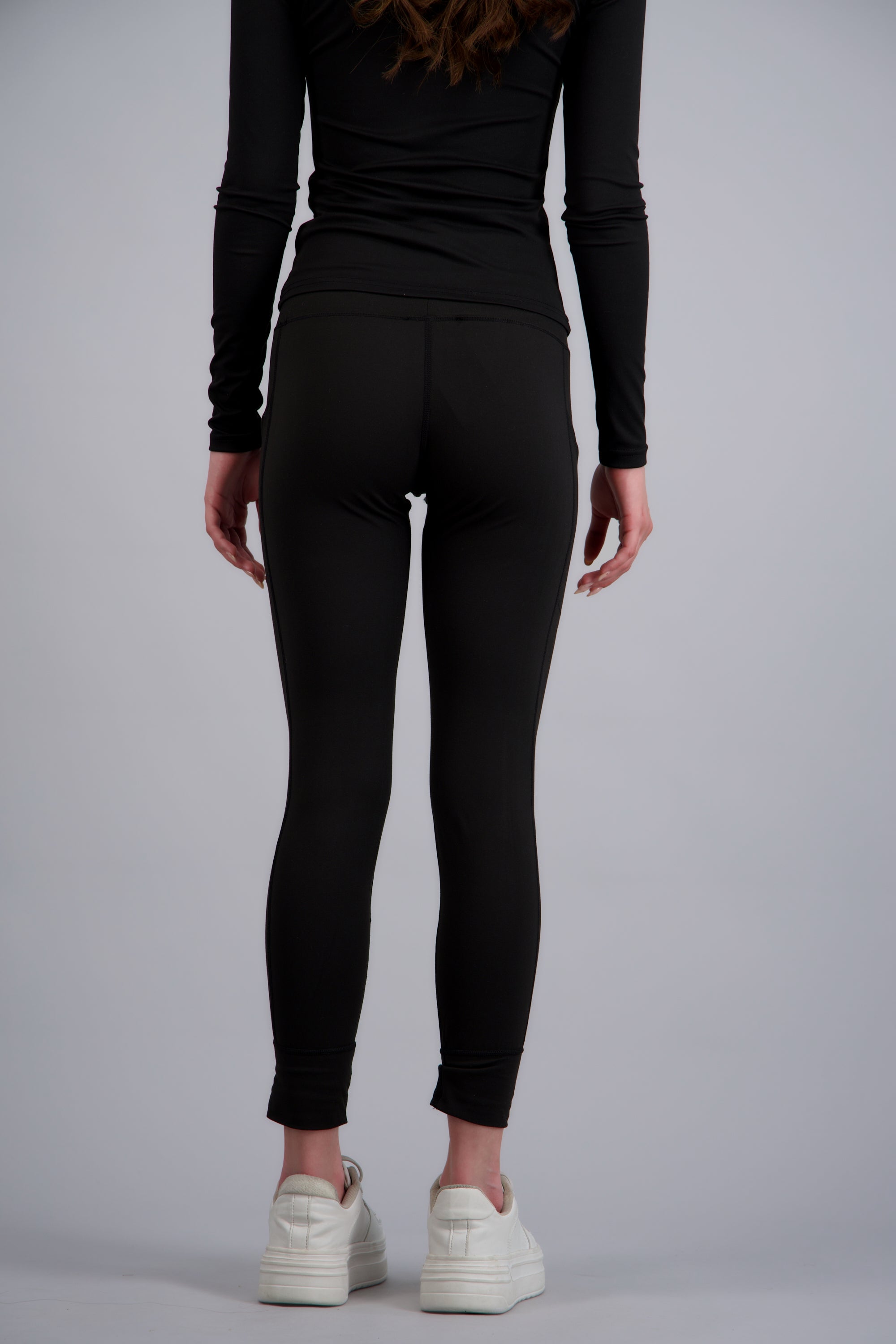 Leggings deportivos con jareta y bolsas NEGRO