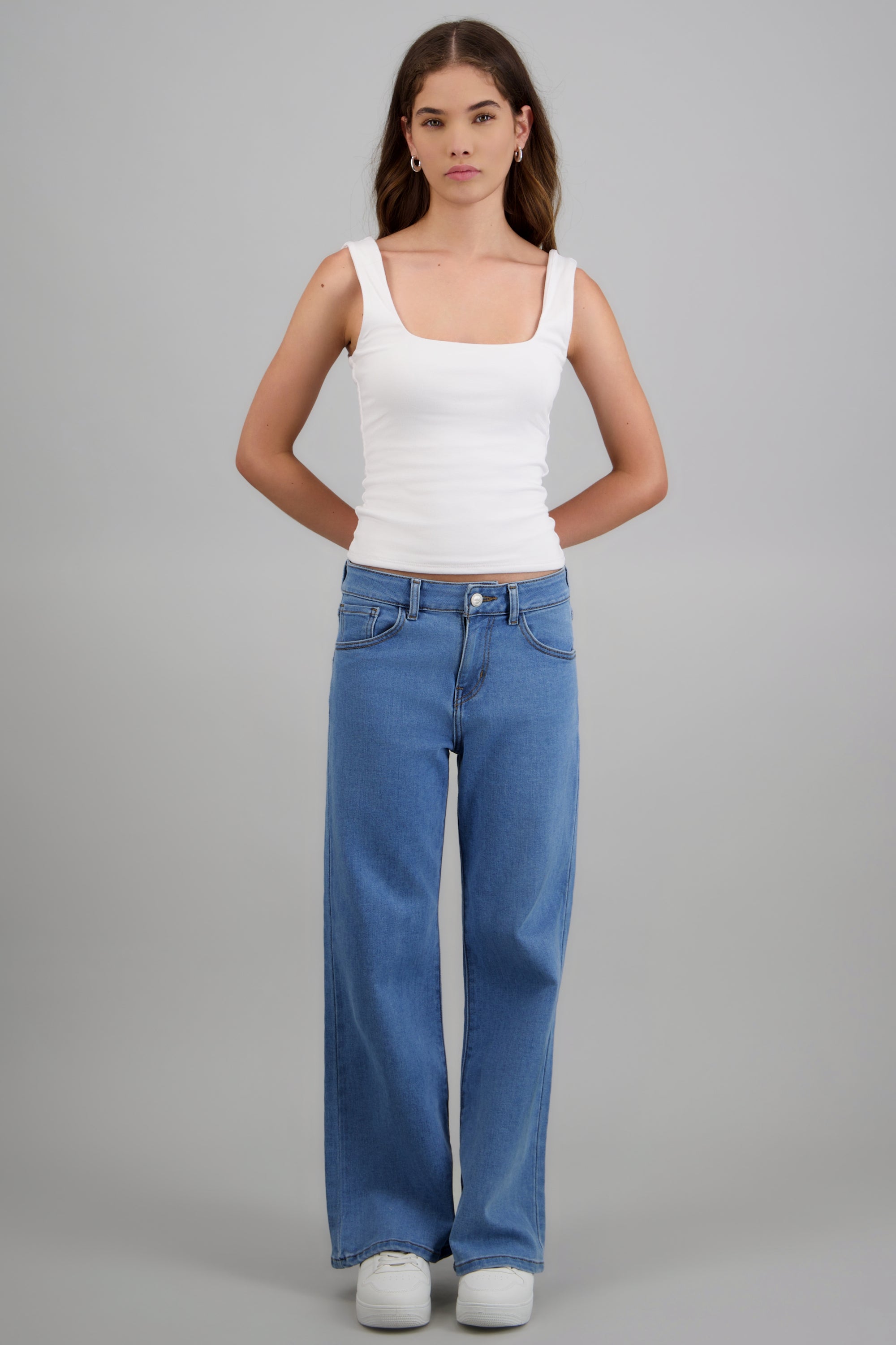 Jeans cropped amplios LIGHT WASH